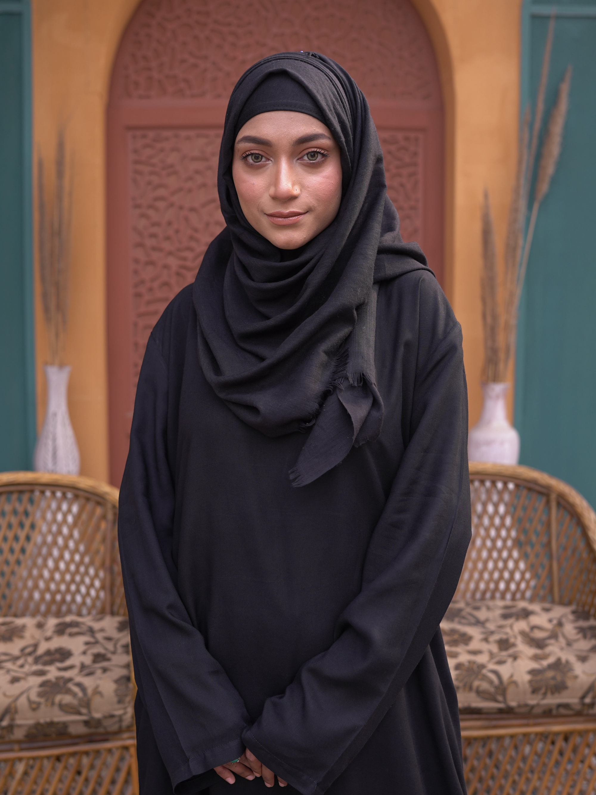 Essential Linen Abaya - Black