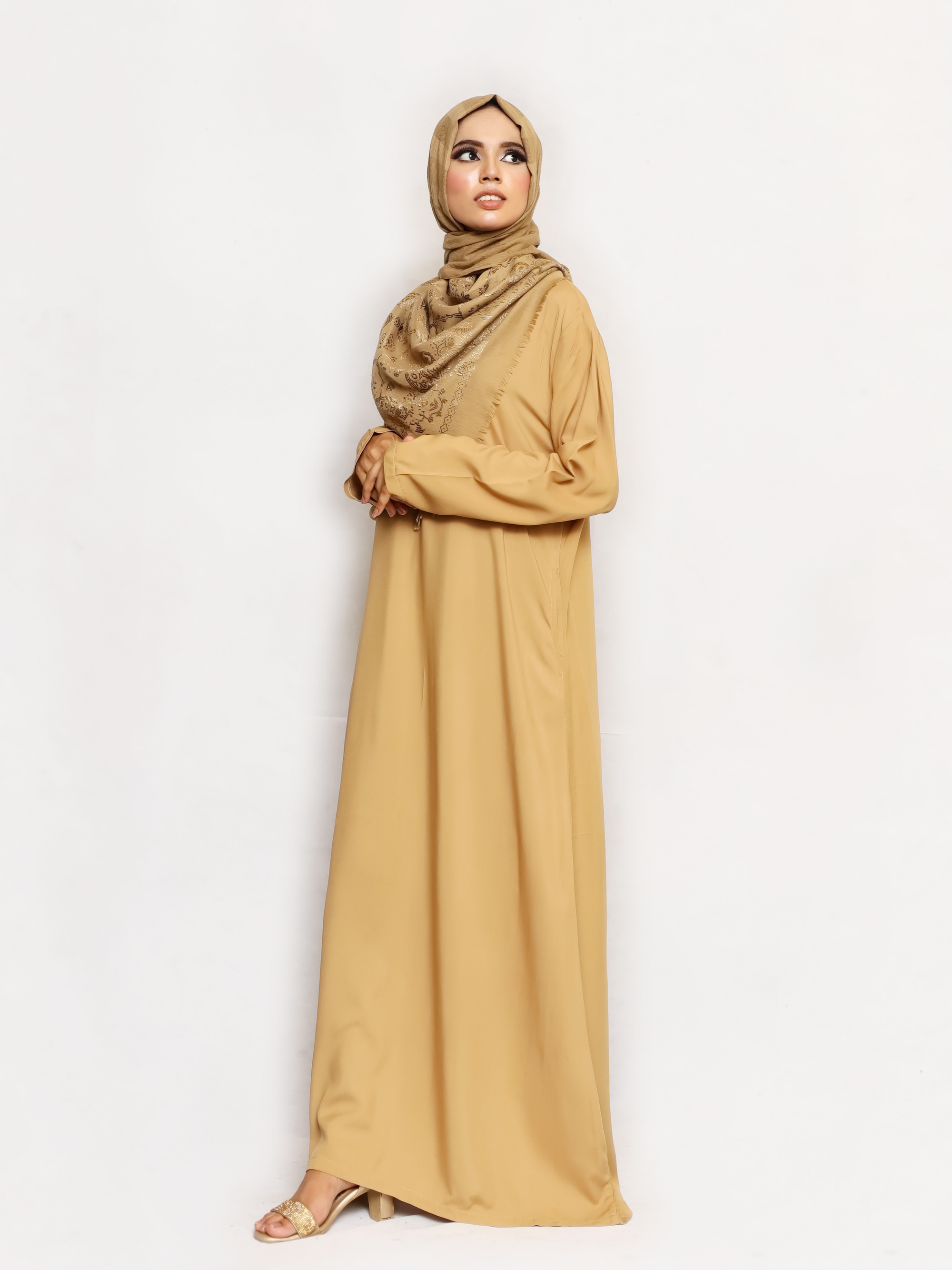 Essential Linen Abaya - Sand