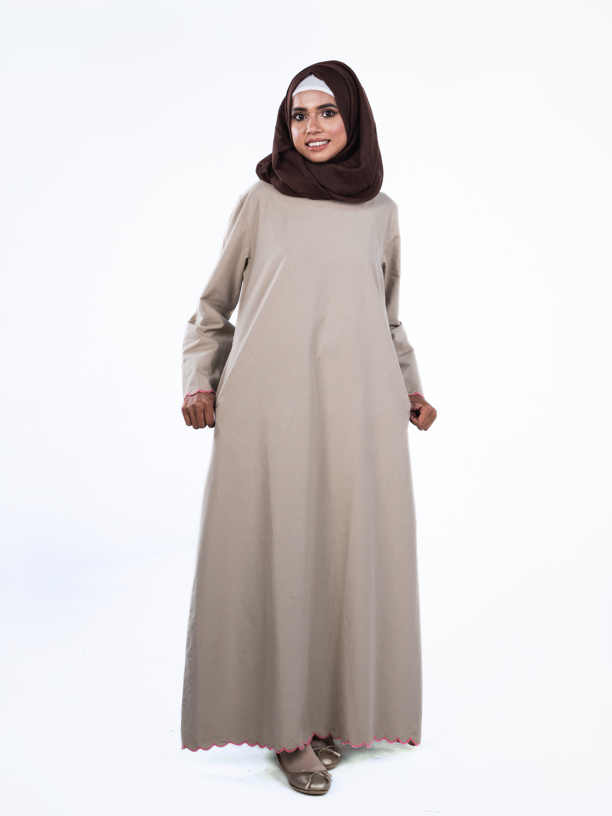 Heritage Cotton Abaya - Dove Grey