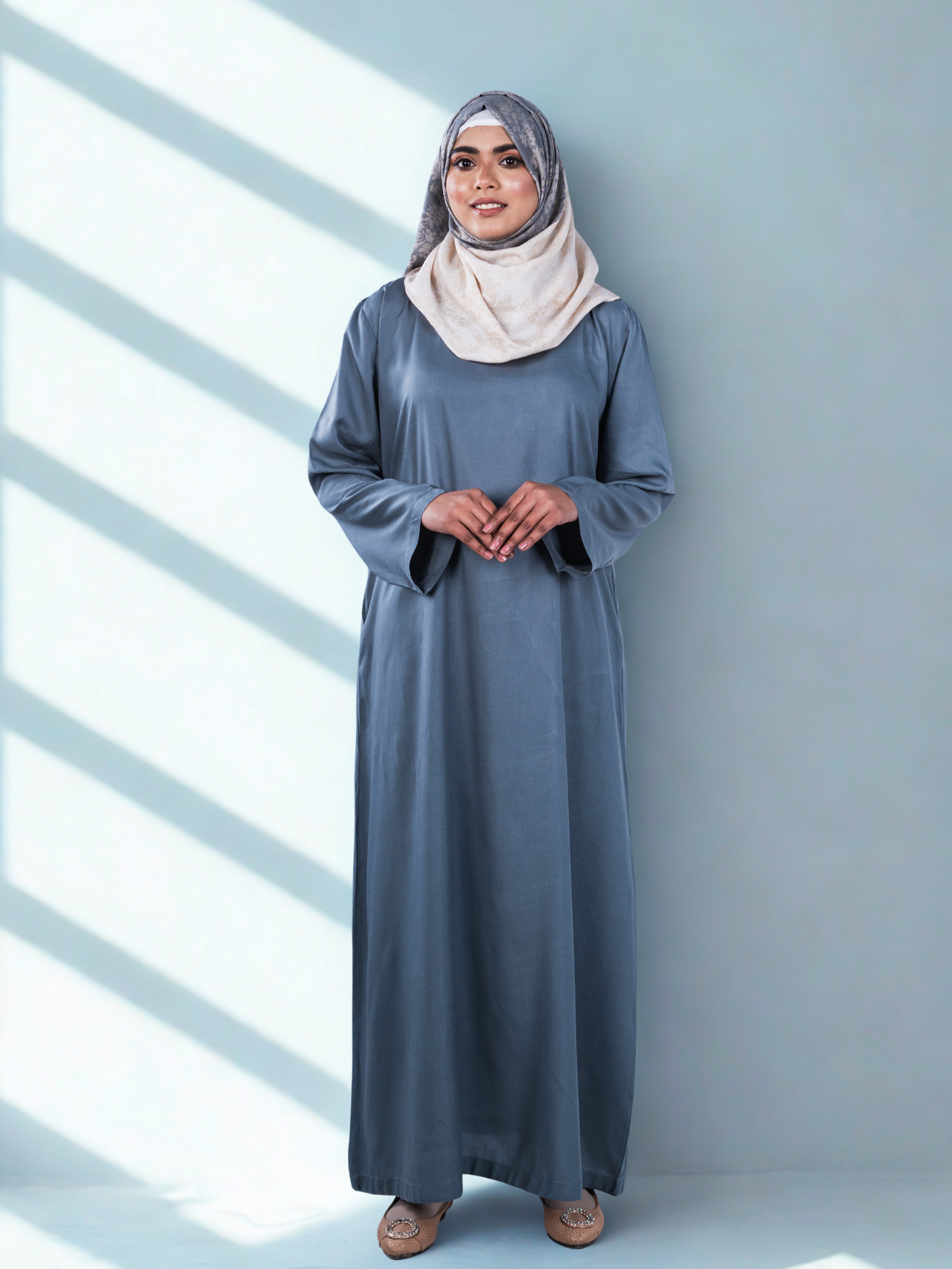 Essential Linen Abaya - Grey