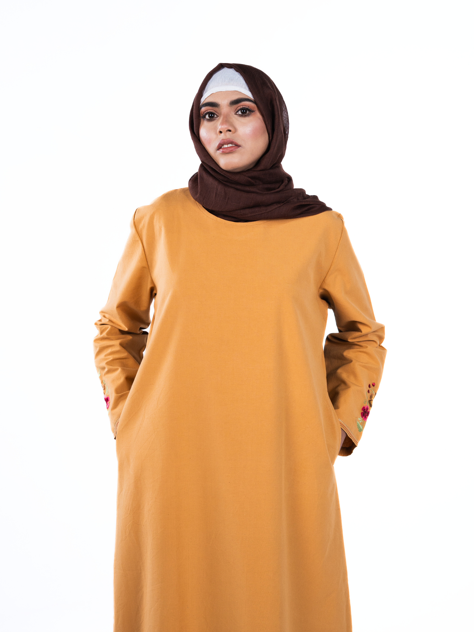 Heritage Cotton Abaya - Camel
