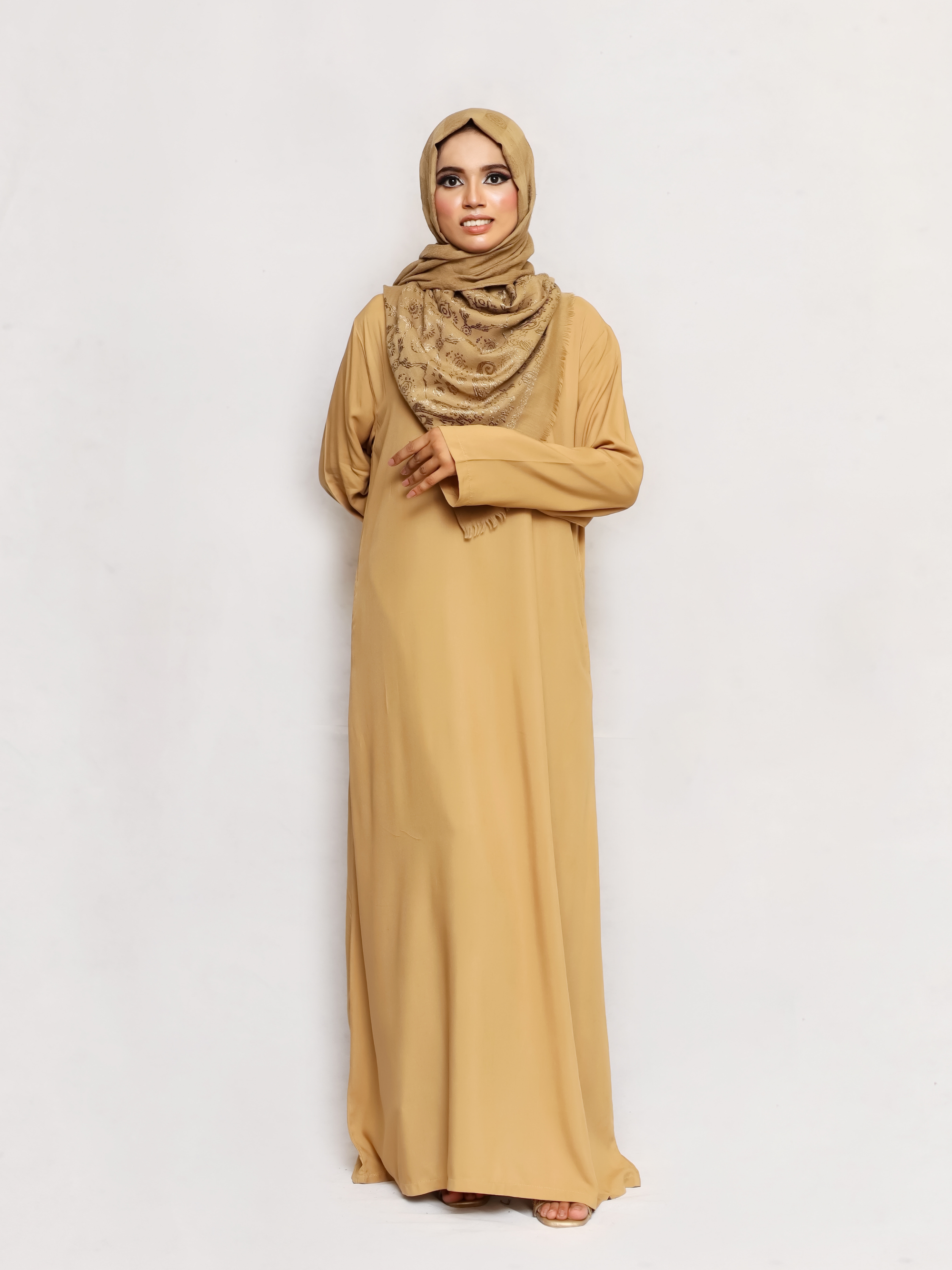 Essential Linen Abaya - Sand