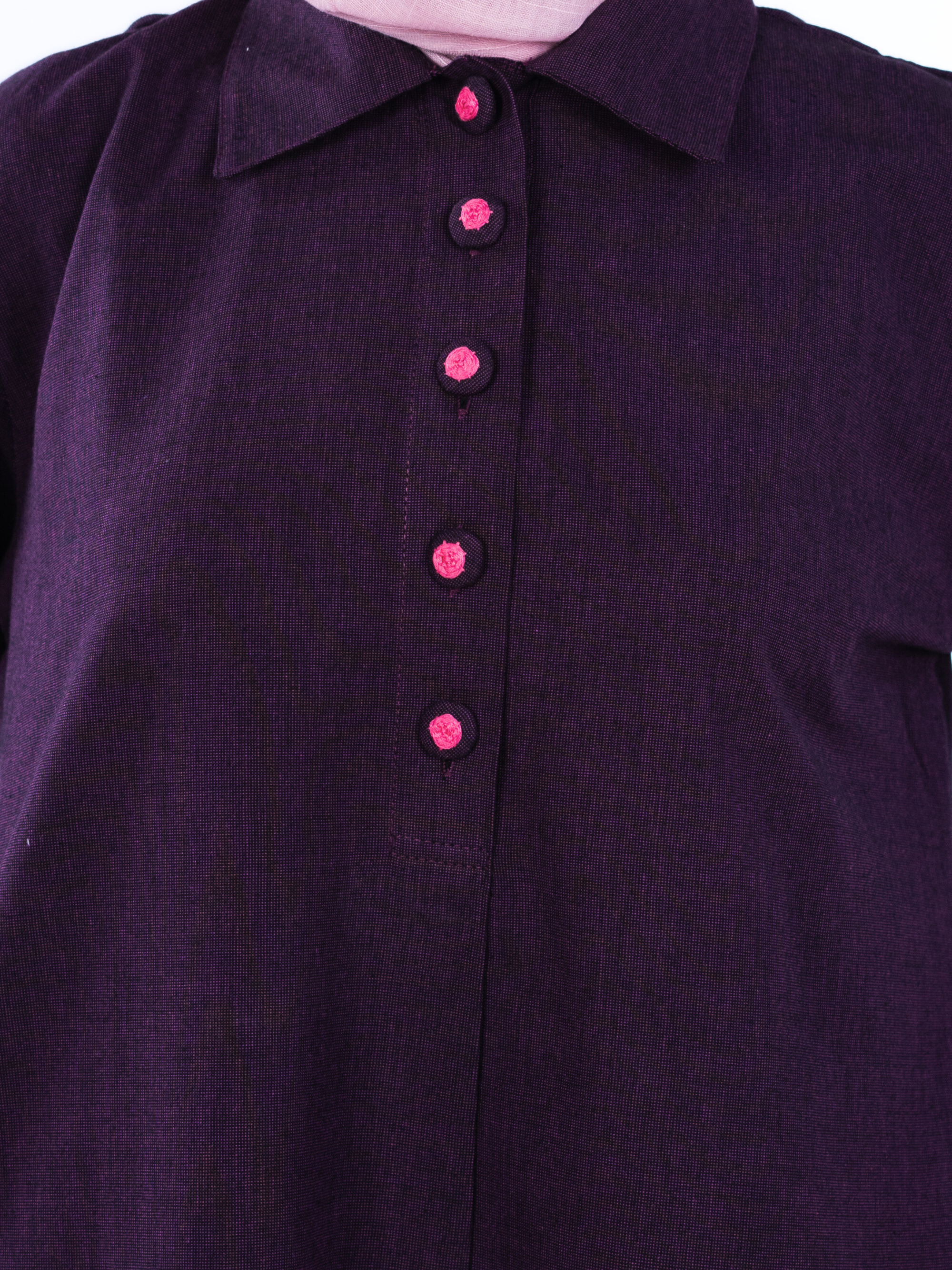 Button-up Maxi Dress - Purple