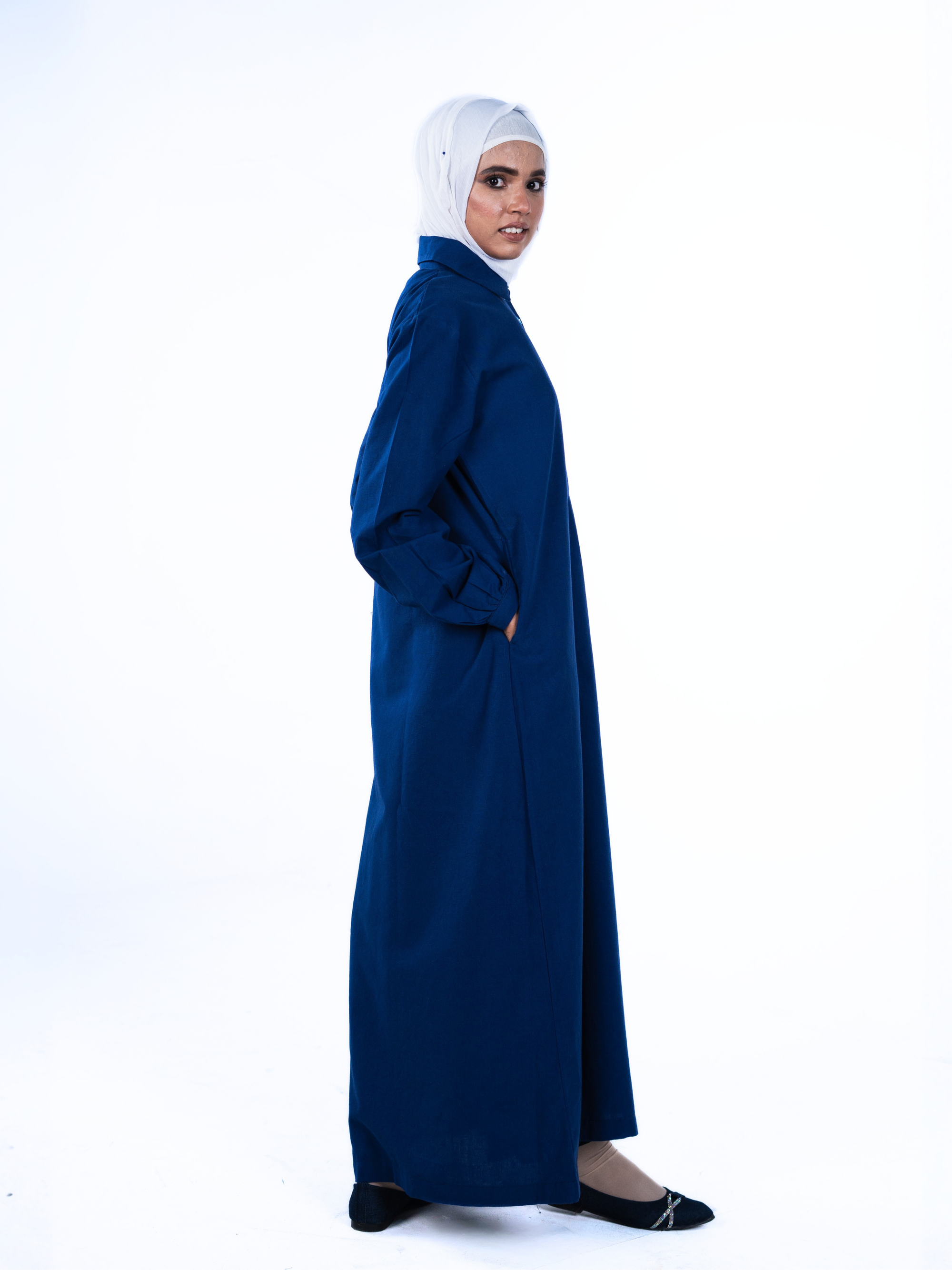 Button-up Maxi Dress - Azure