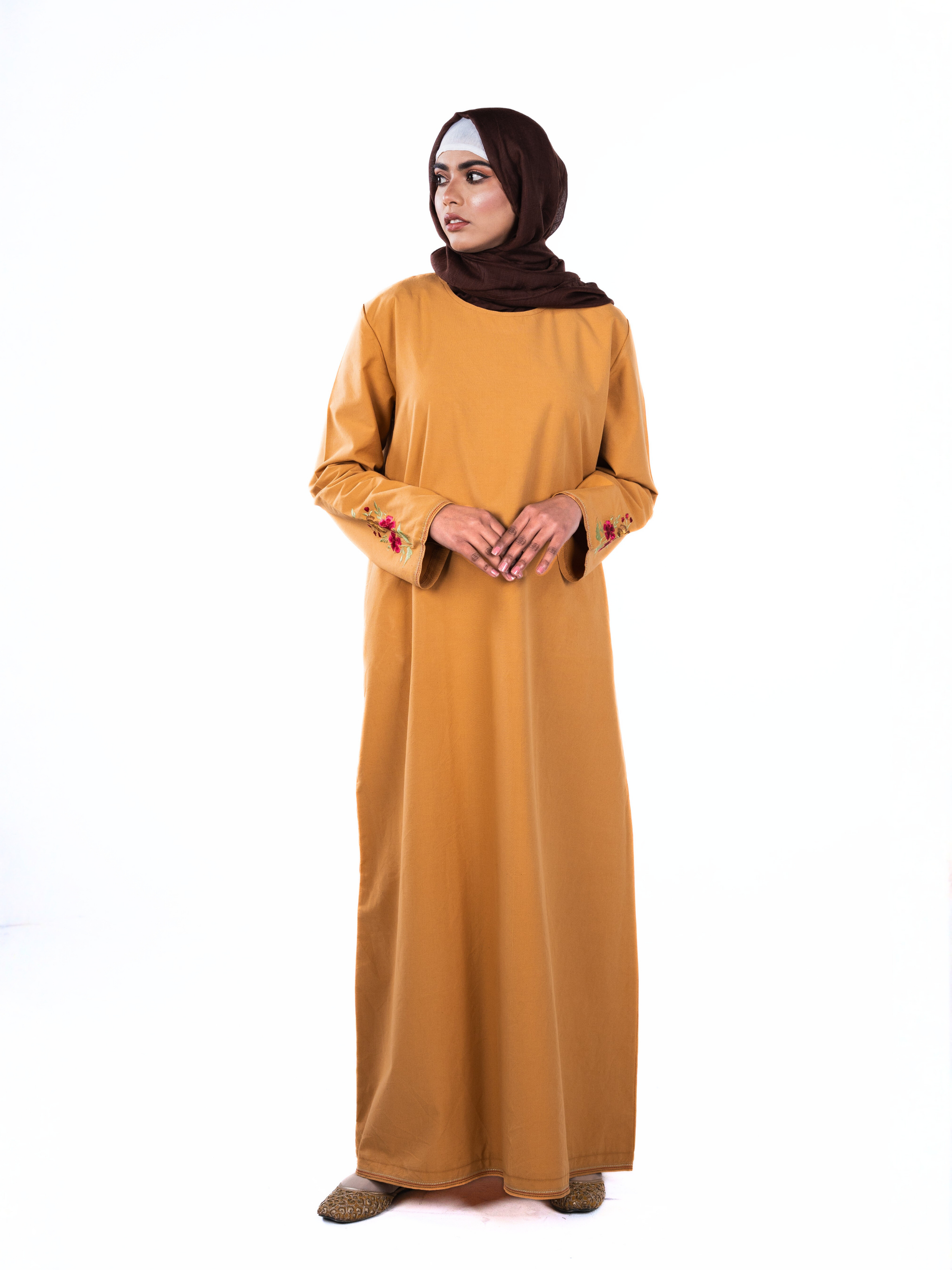 Heritage Cotton Abaya - Camel