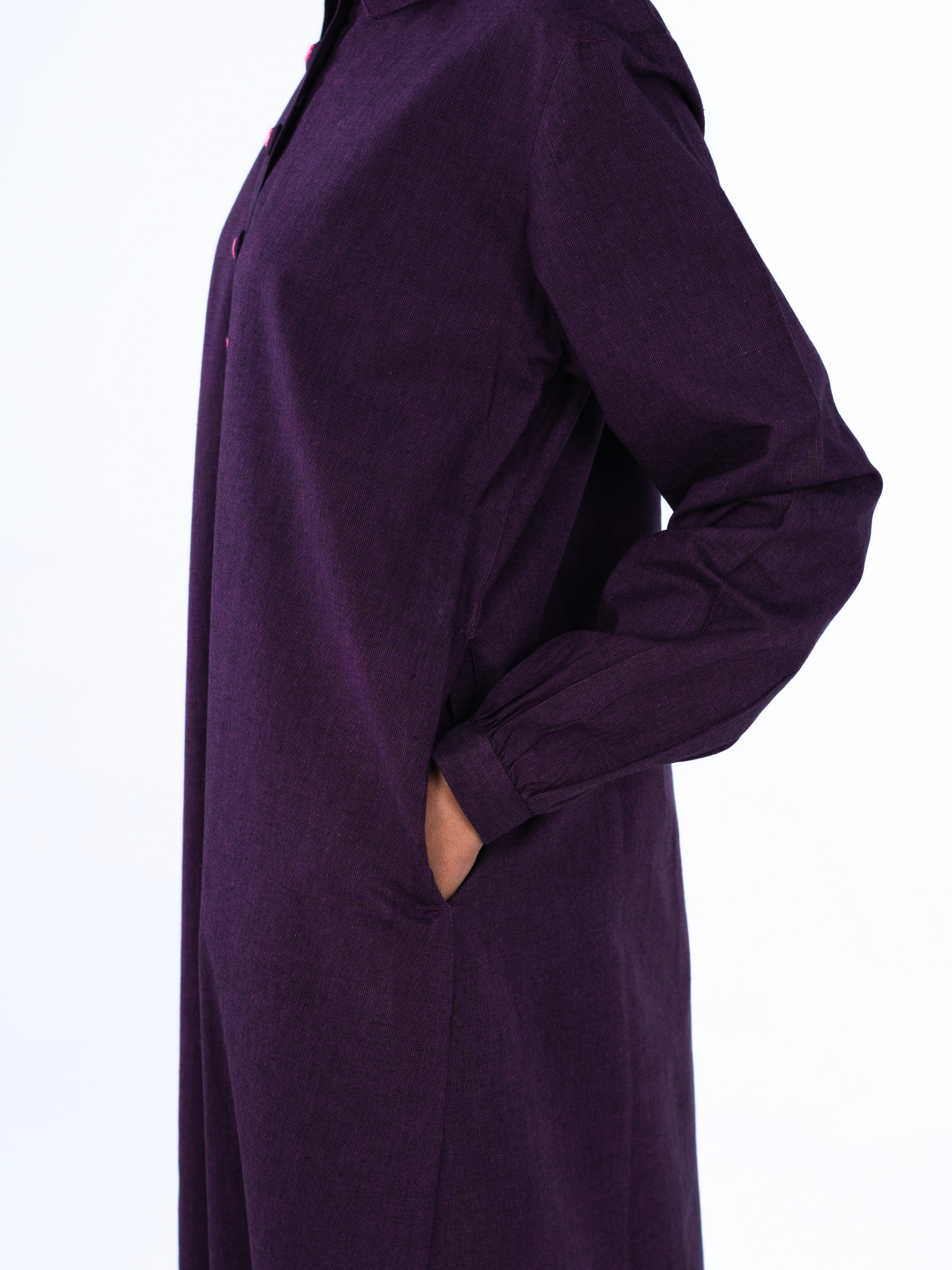 Button-up Maxi Dress - Purple