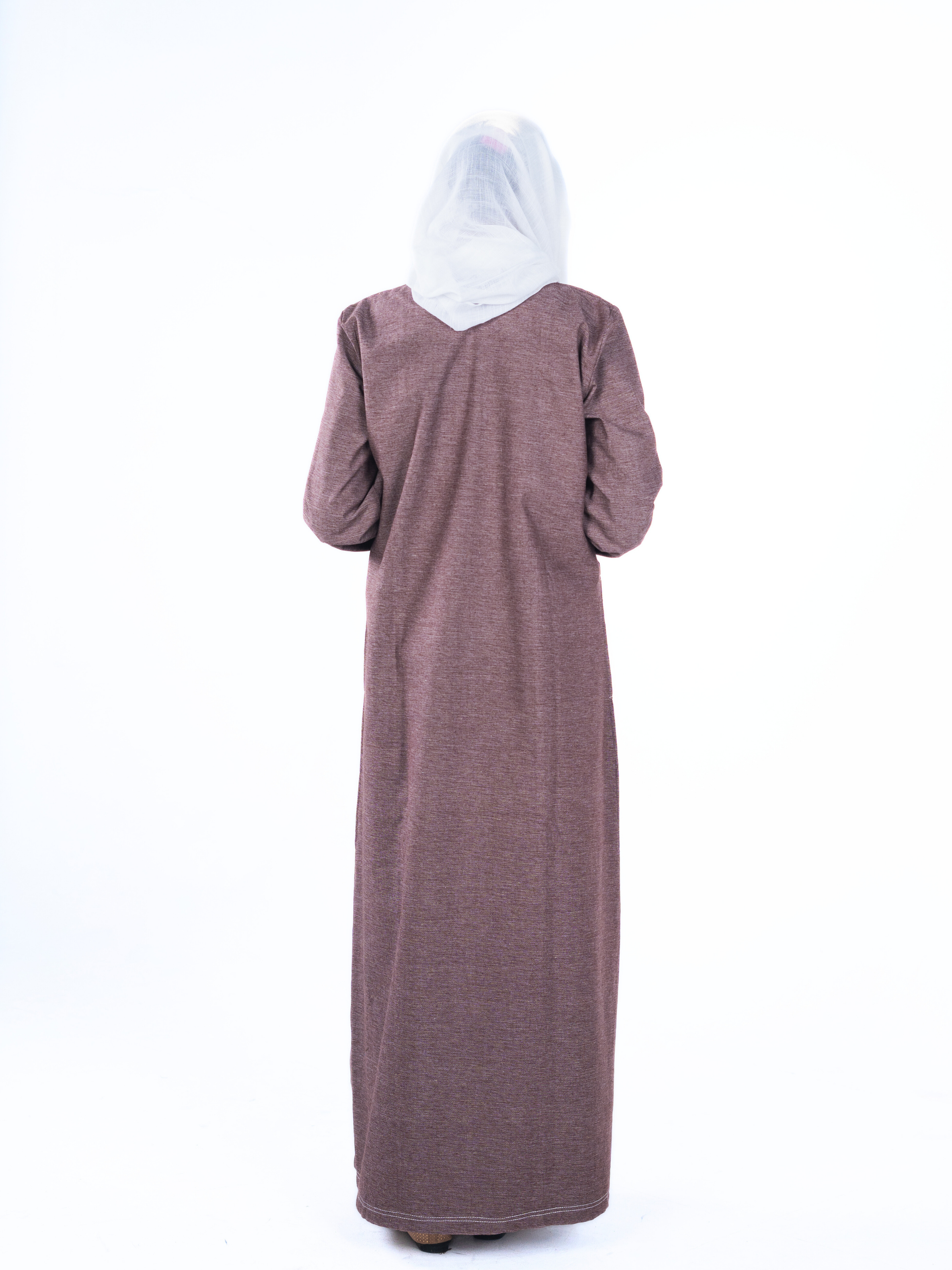 Denim Panelled Maxi Dress - Peanut