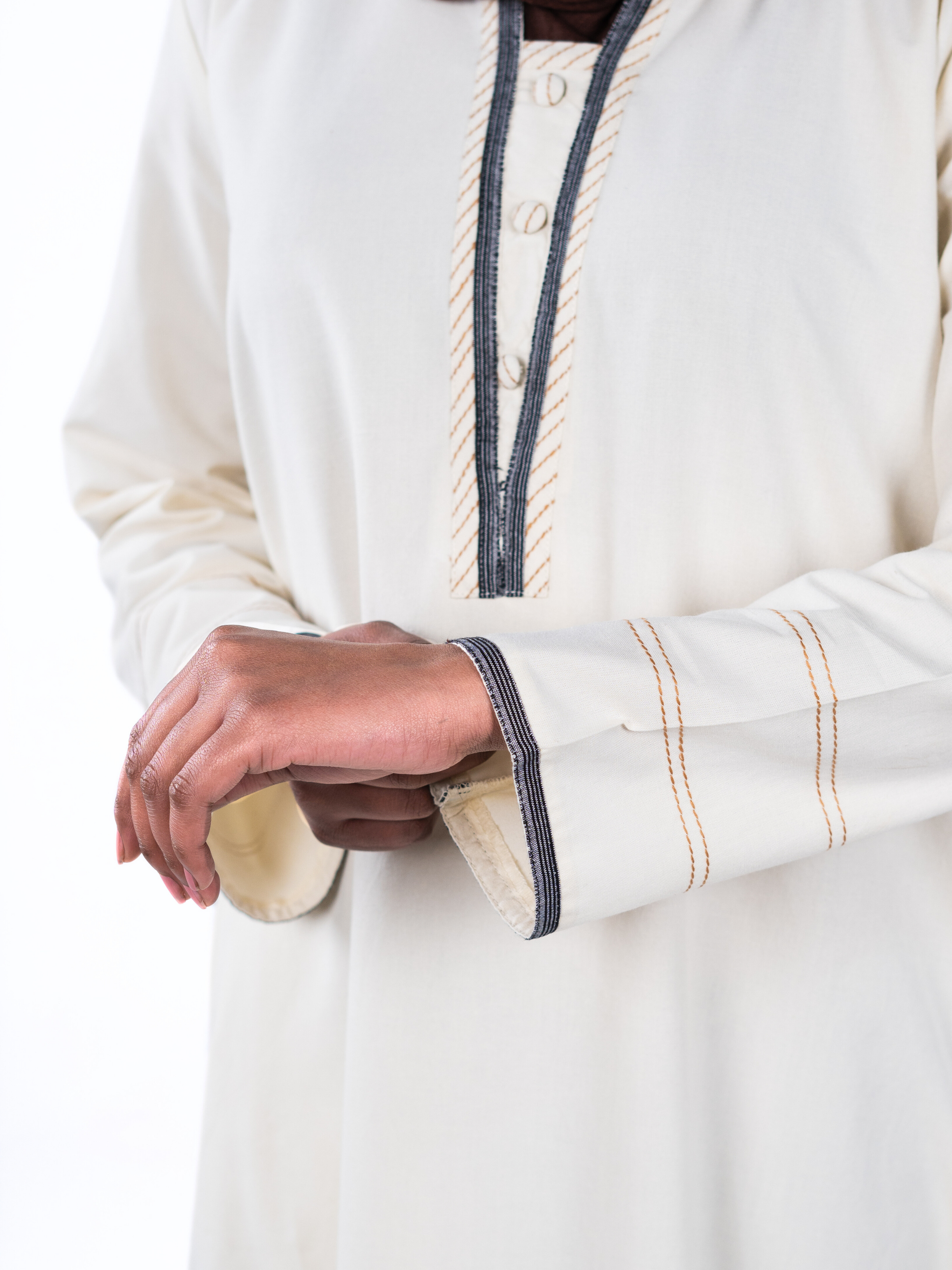 Heritage Cotton Abaya - Cream