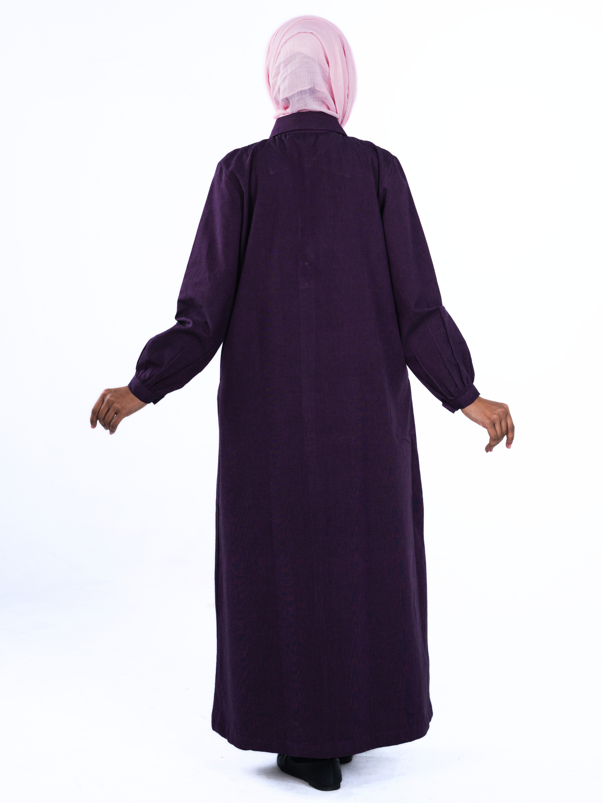 Button-up Maxi Dress - Purple