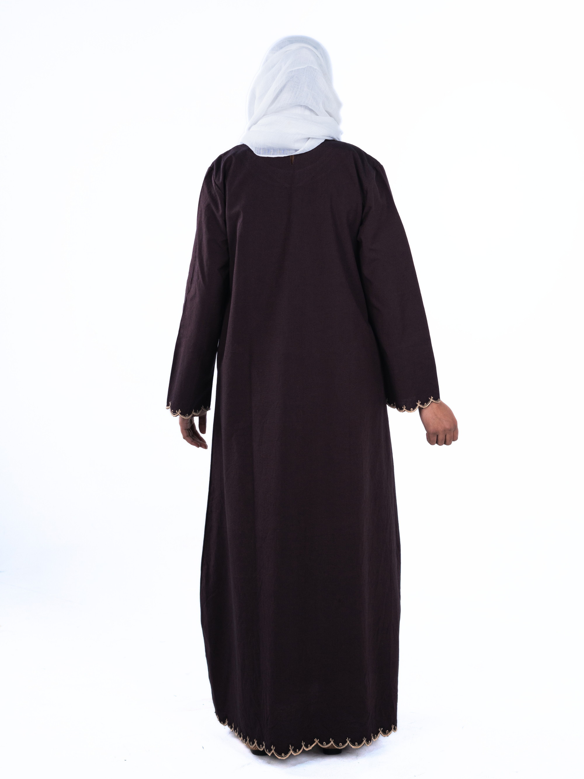 Heritage Cotton Abaya - Coffee