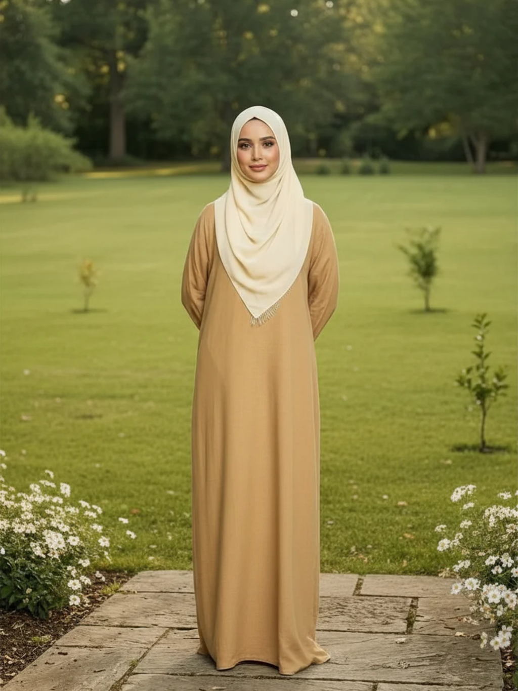 Essential Linen Abaya - Sand