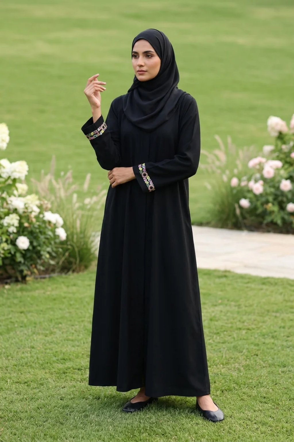 Signature Cotton Abaya – Black