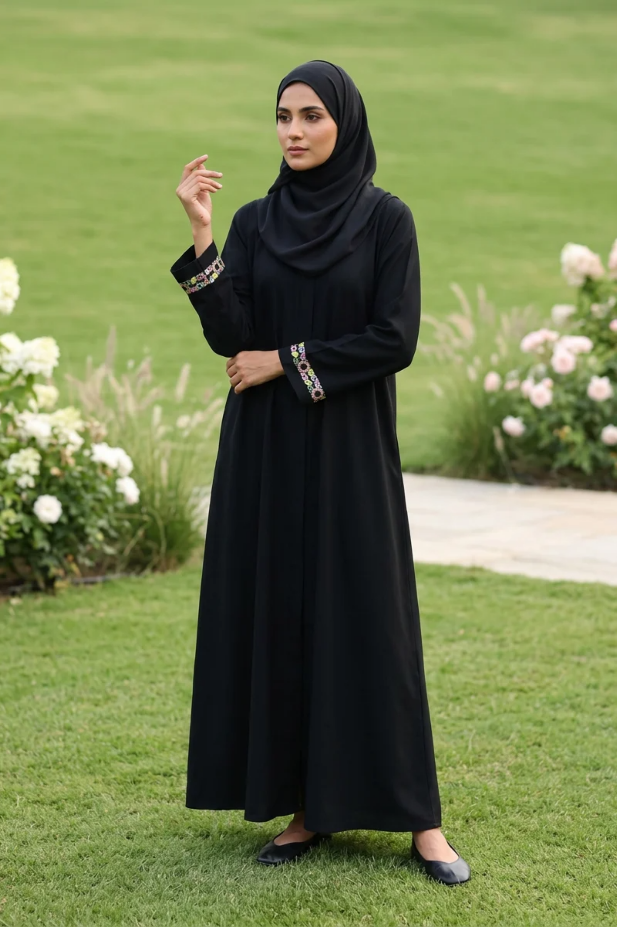 Signature Cotton Abaya – Black
