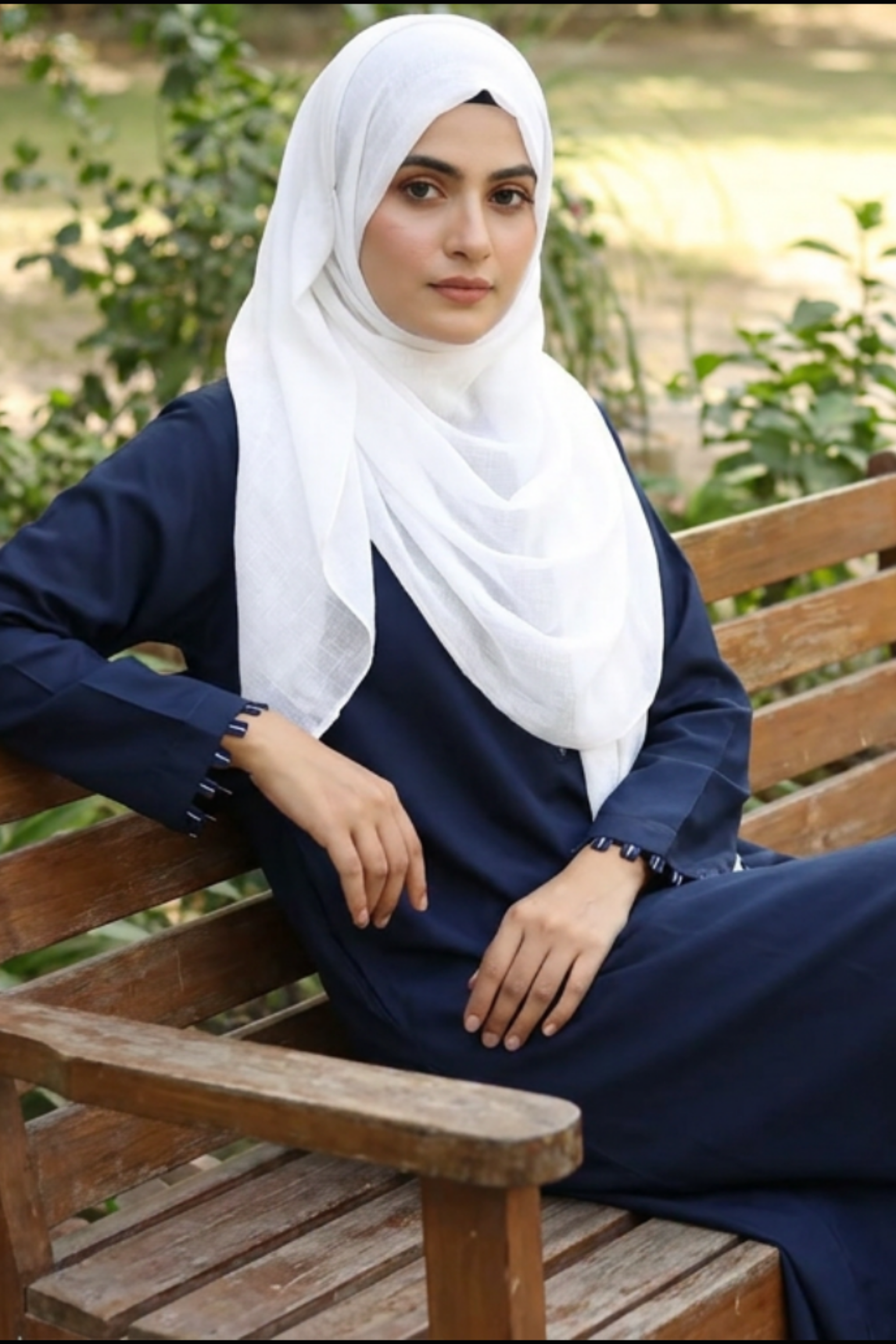 Signature Cotton Abaya – Navy