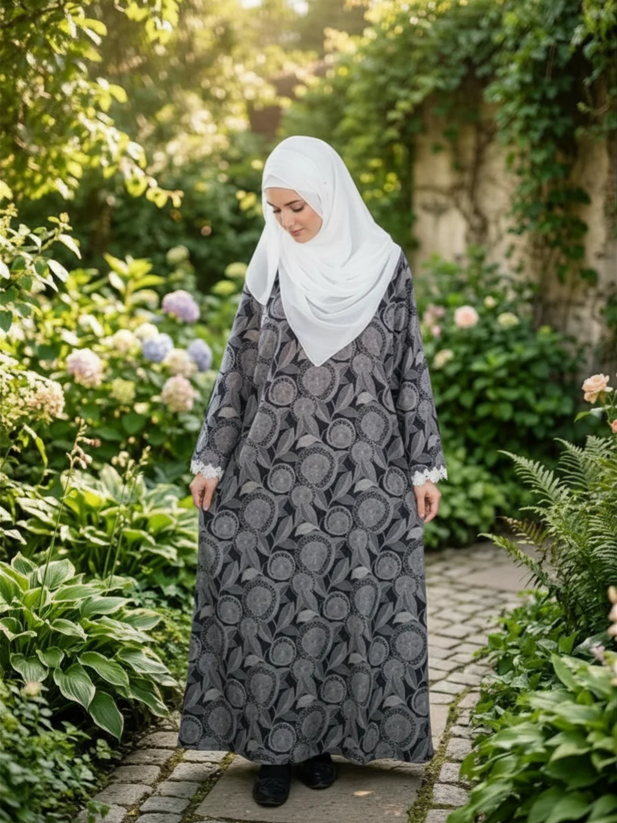 Printed Cotton Abaya – Botanica