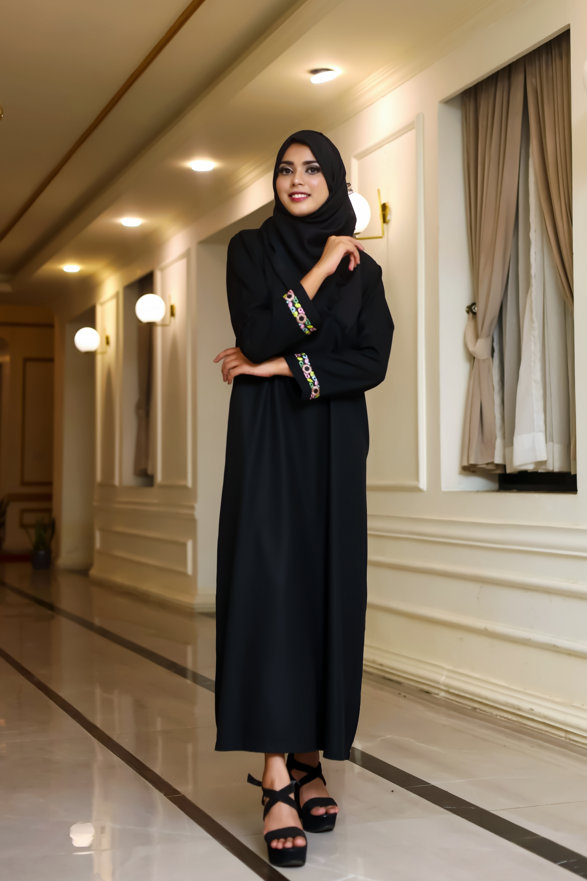 Signature Cotton Abaya – Black