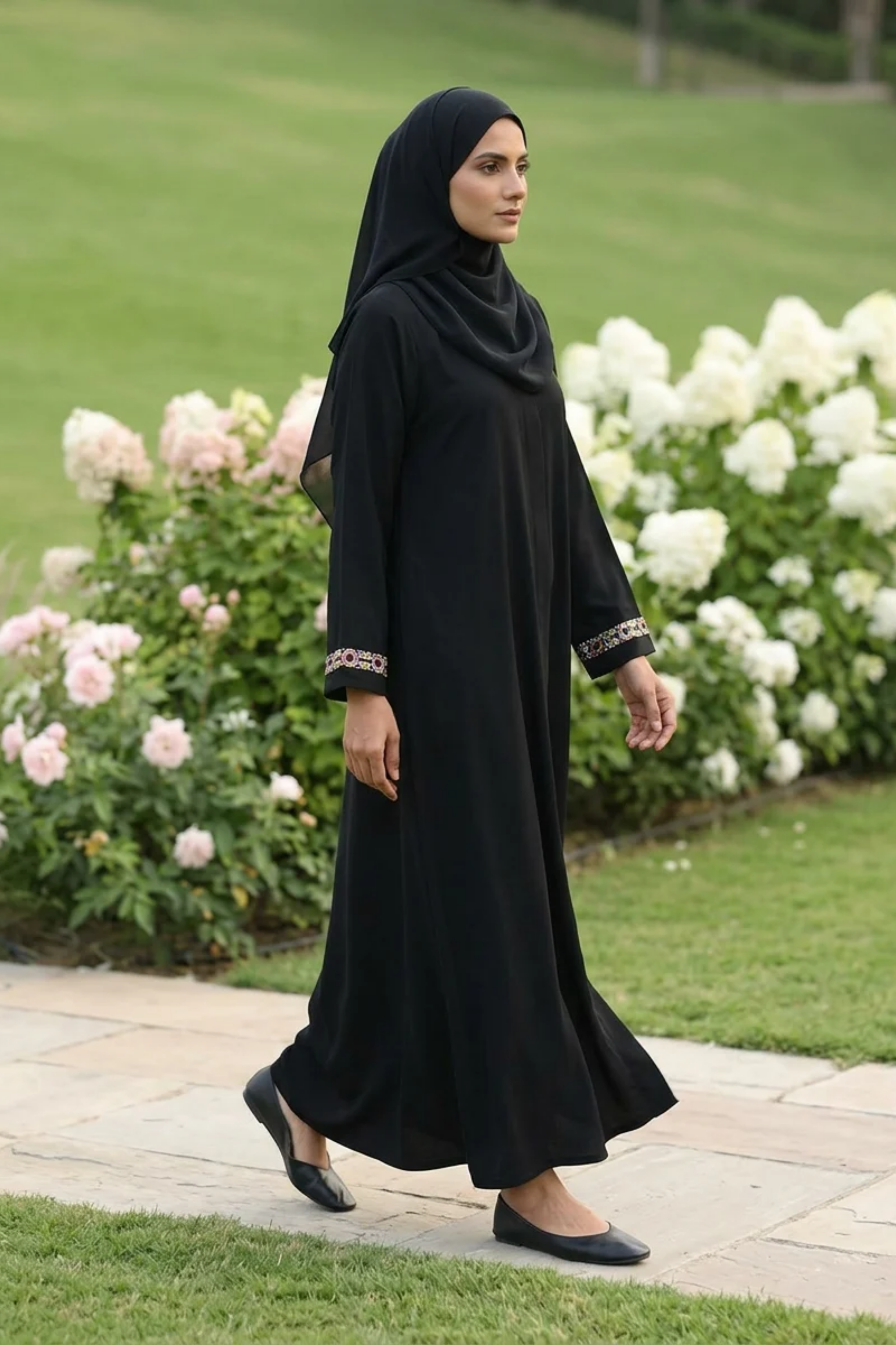 Signature Cotton Abaya – Black