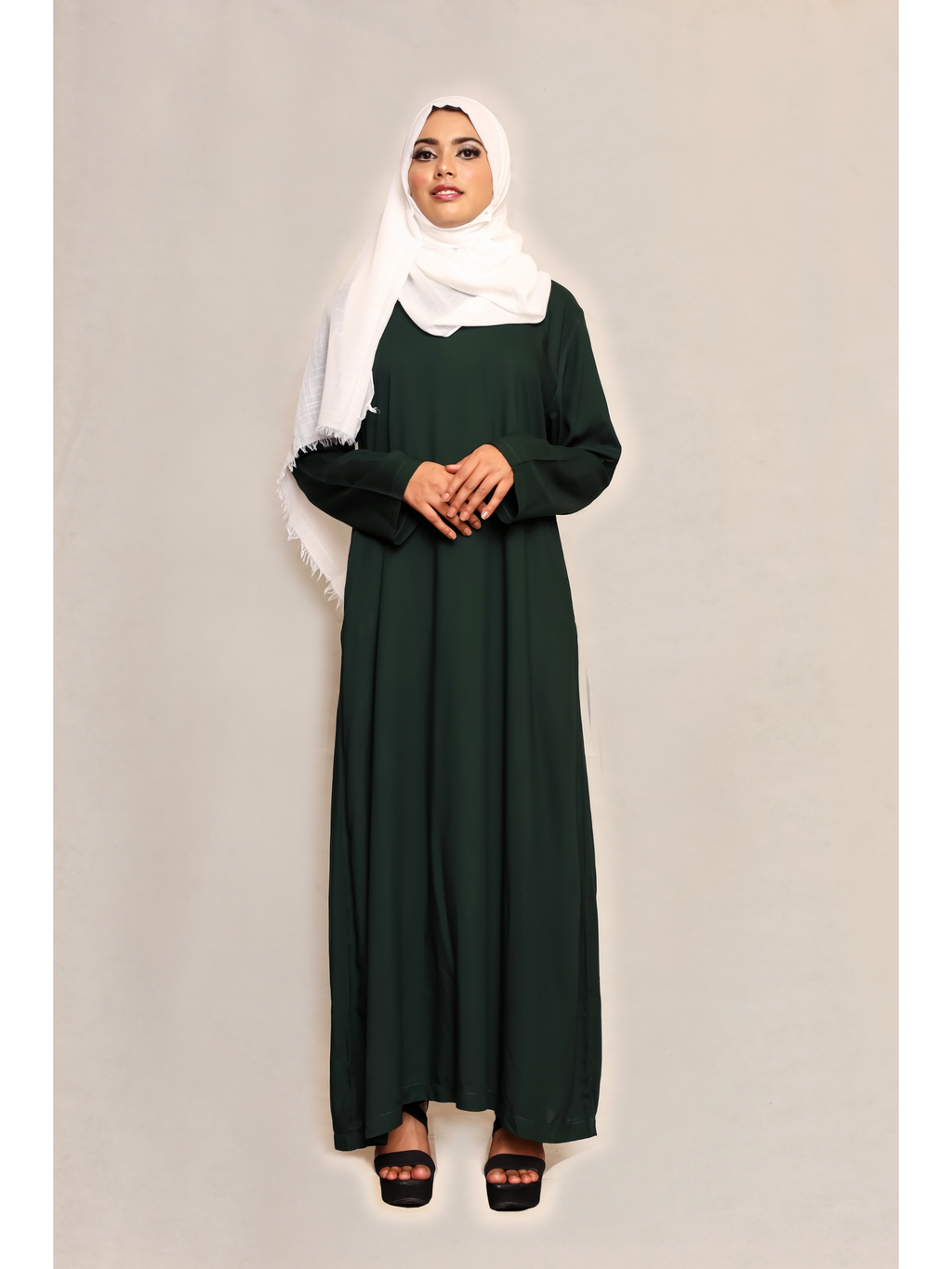 Essential Linen Abaya - Green