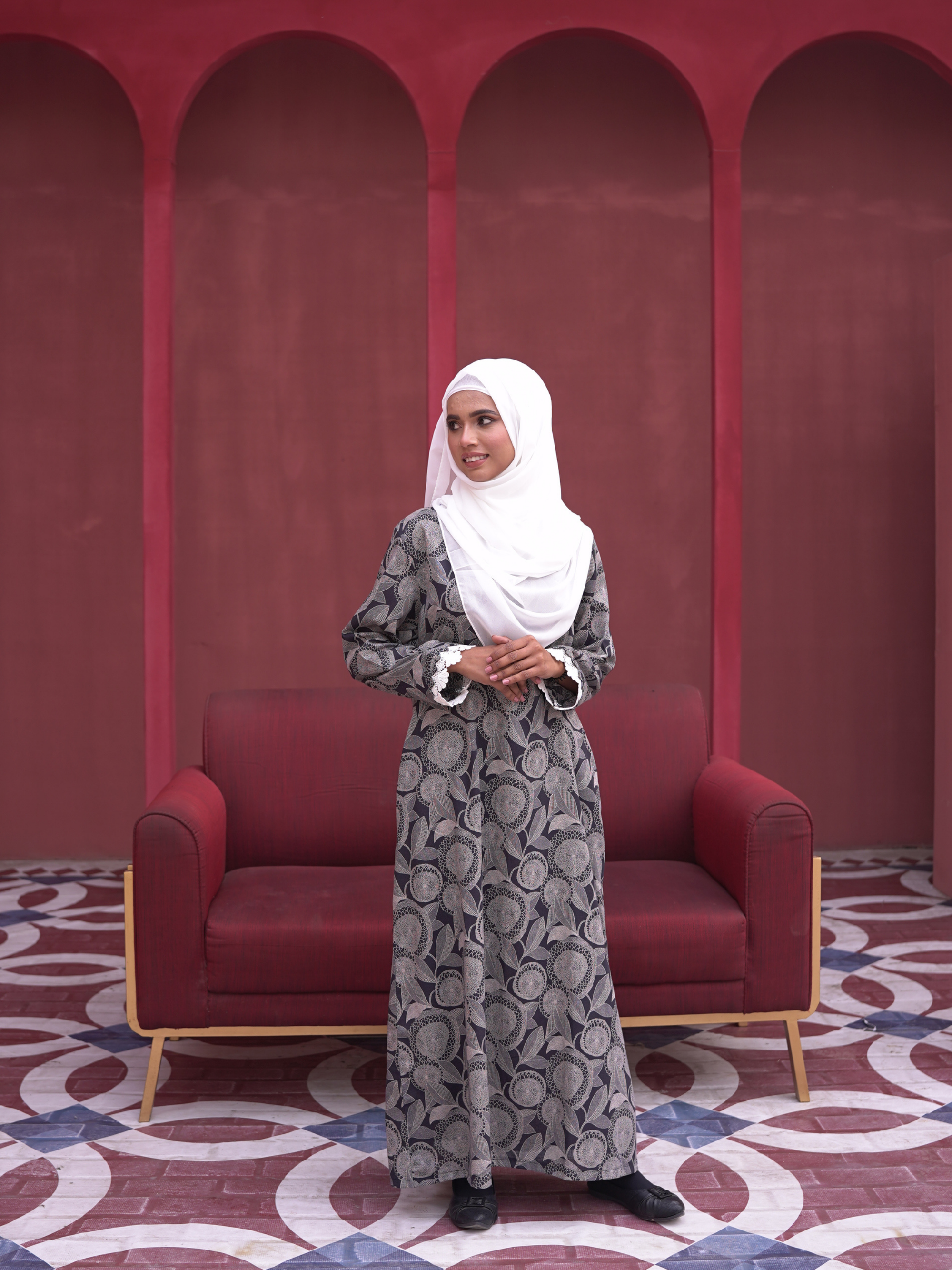 Printed Cotton Abaya – Botanica