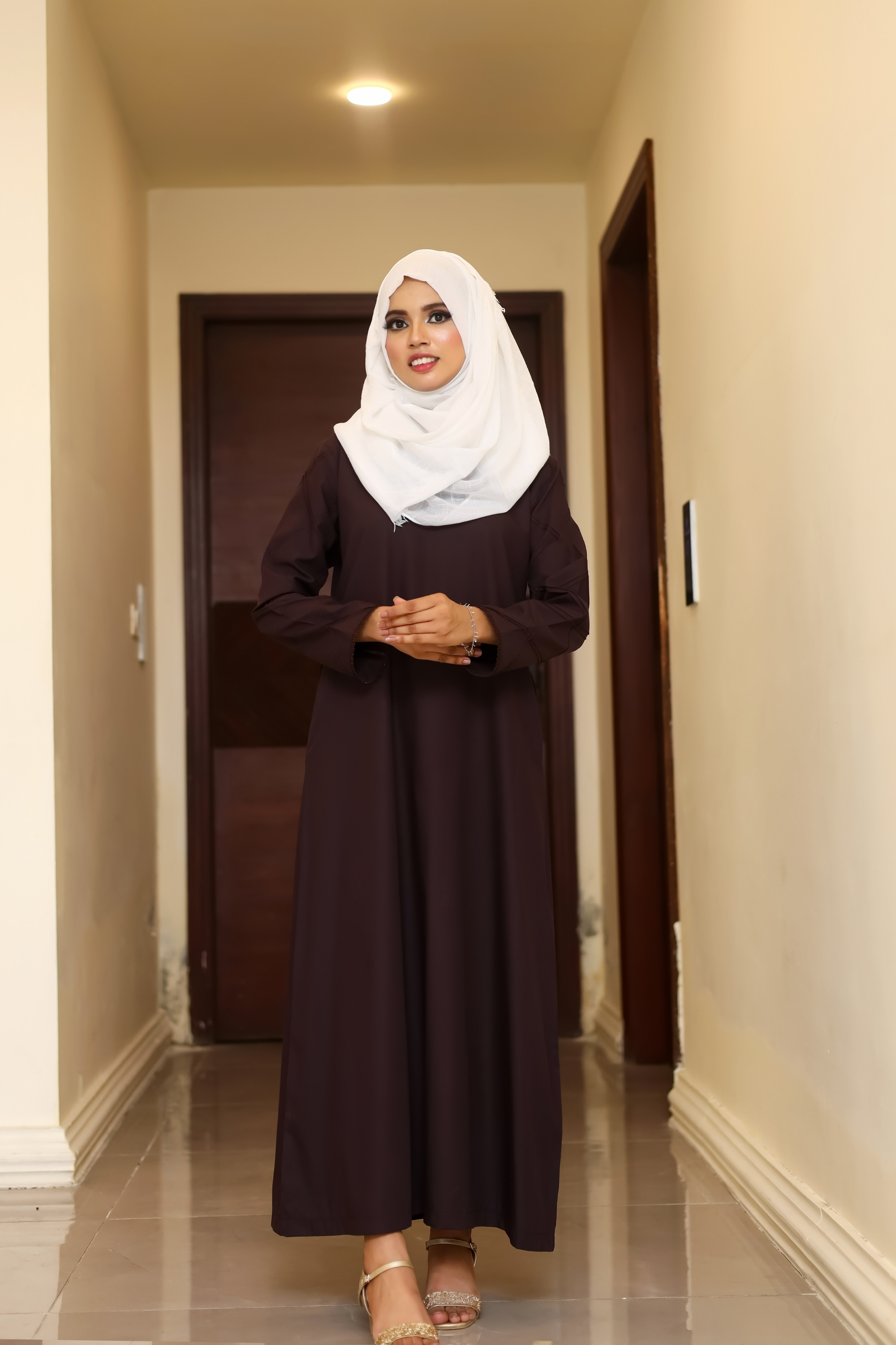 Signature Cotton Abaya – Chocolate