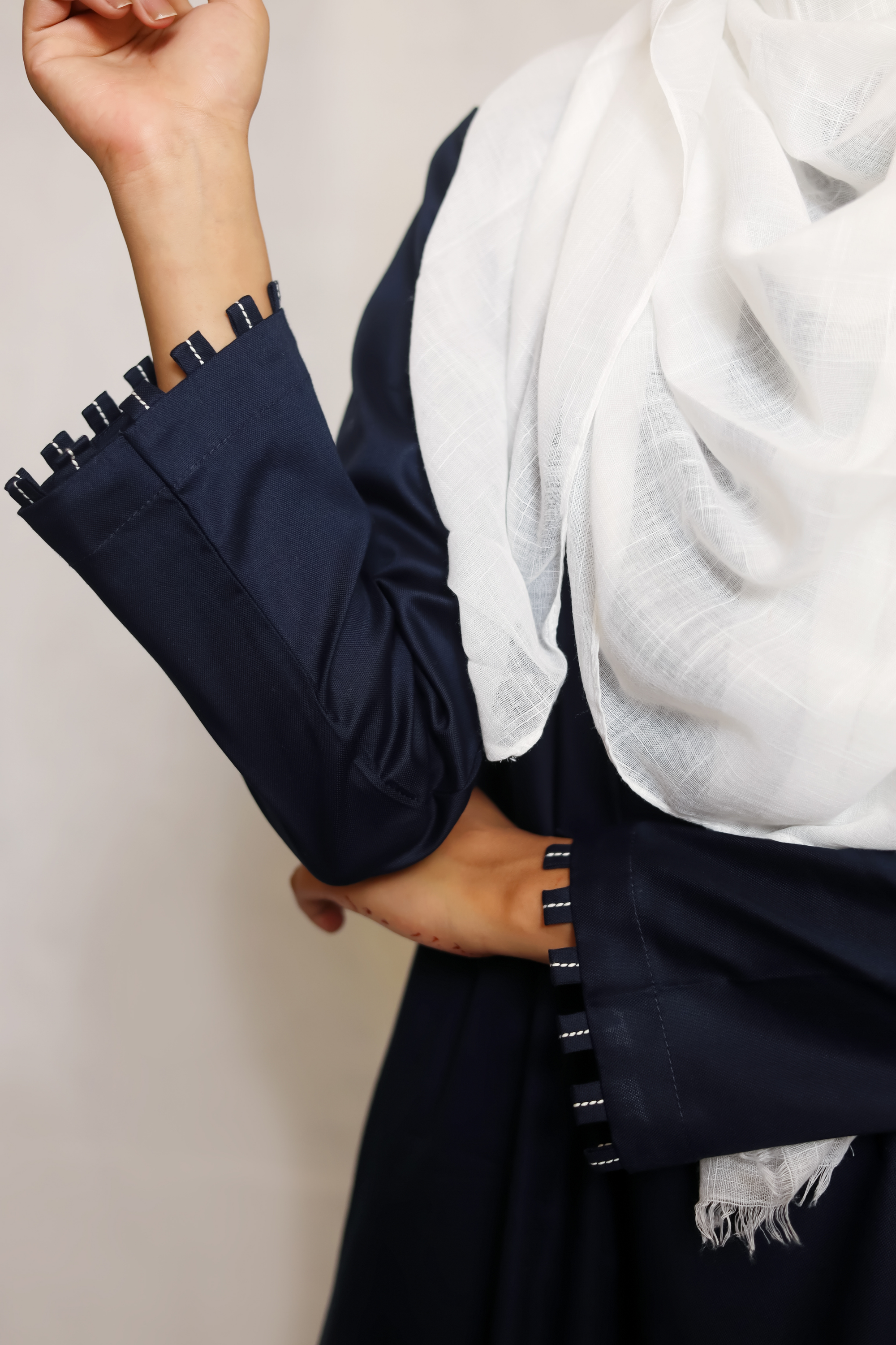 Signature Cotton Abaya – Navy