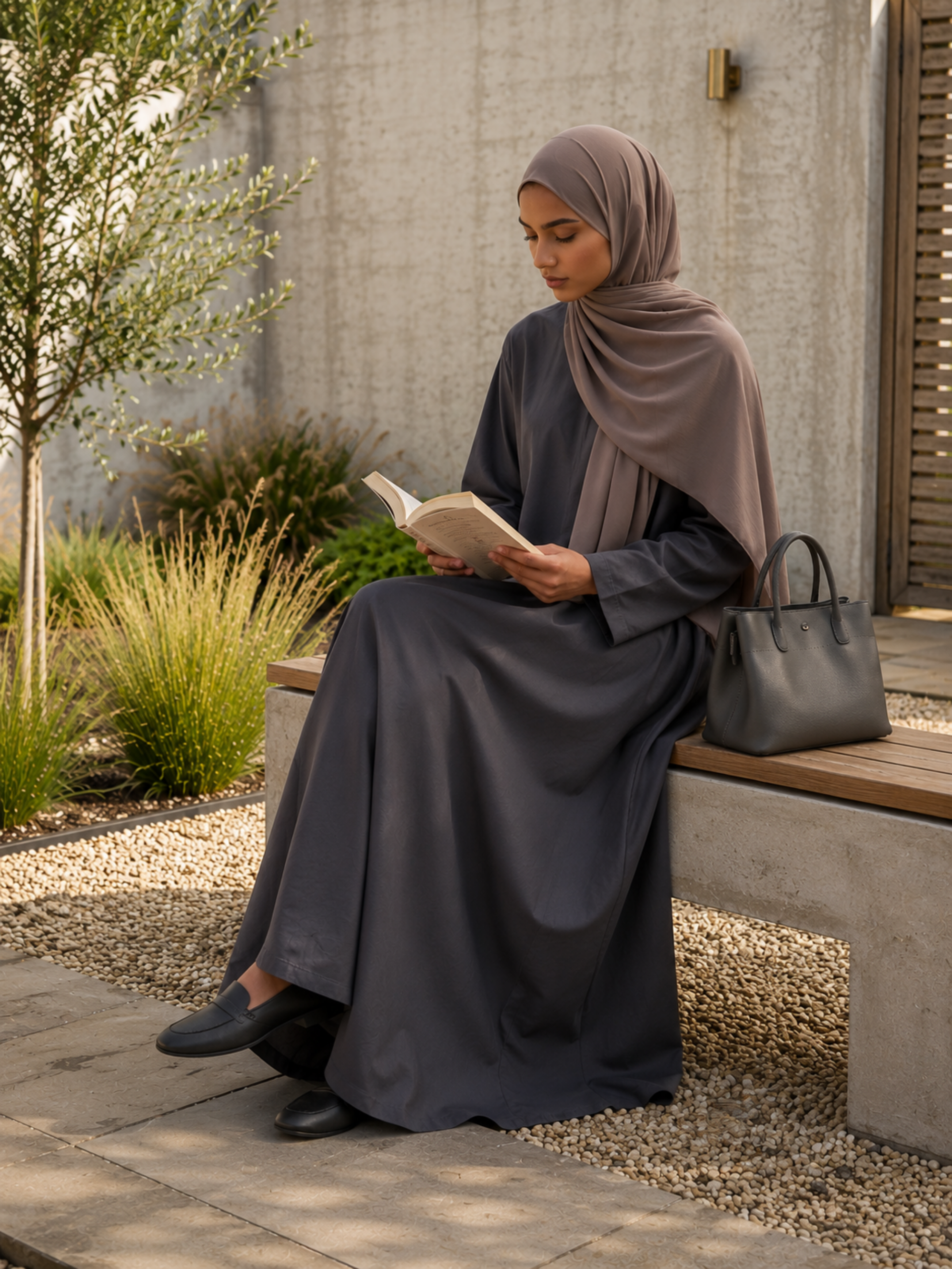 Hajj&Umrah | Premium Cotton Abaya in Charcoal