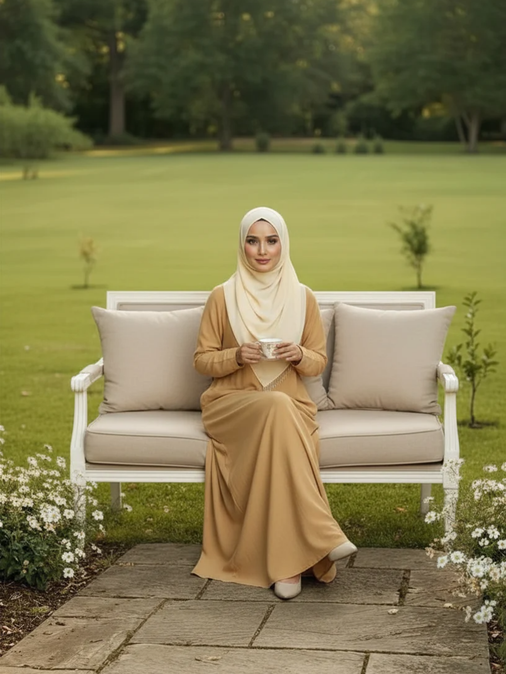 Essential Linen Abaya - Sand