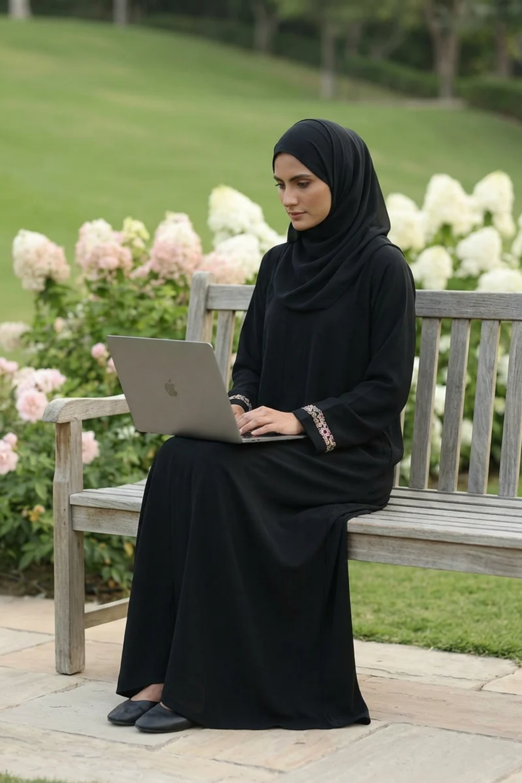 Signature Cotton Abaya – Black