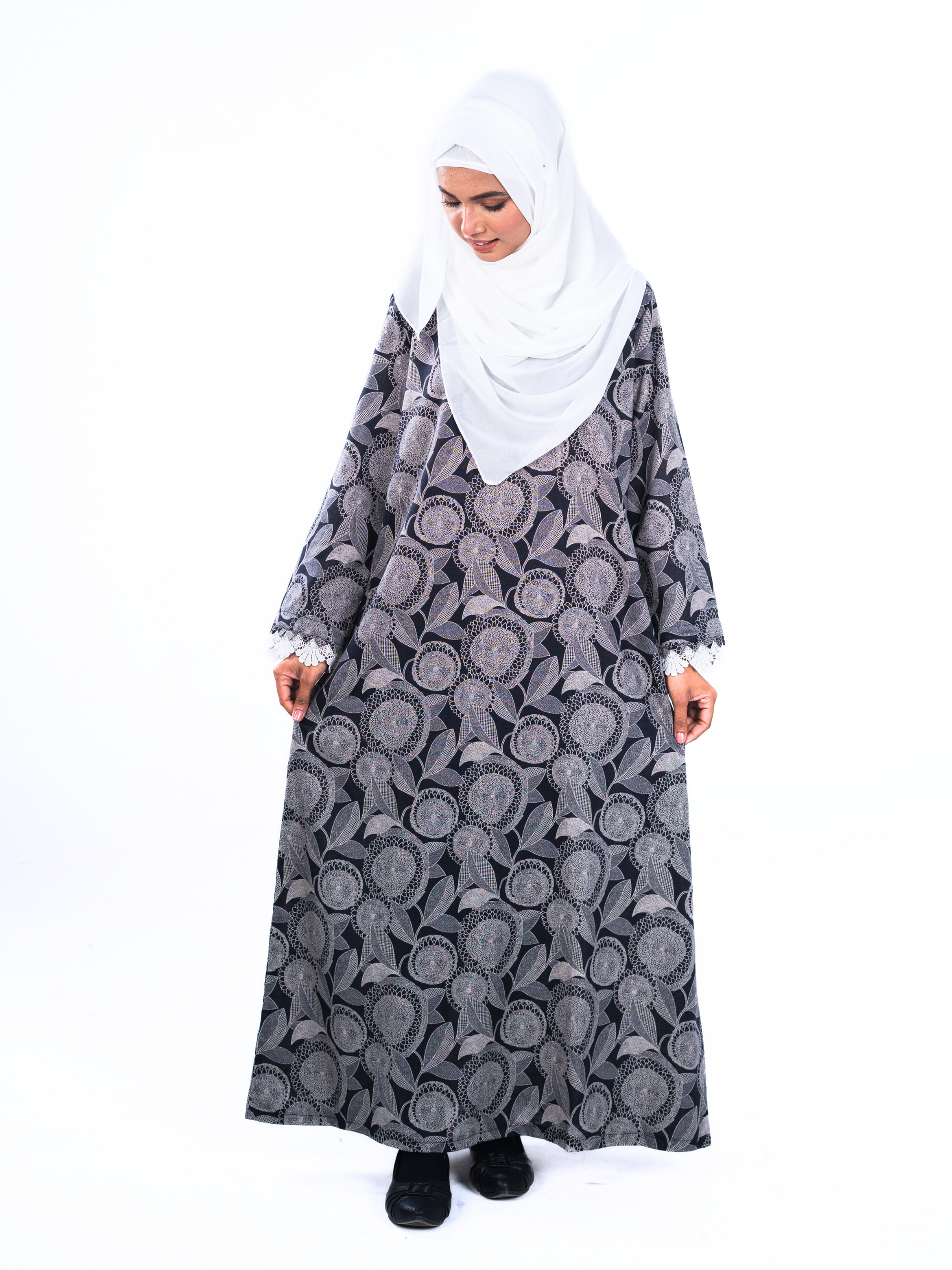 Printed Cotton Abaya – Botanica