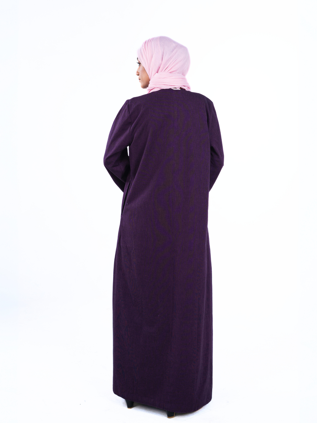 Minimalist Open Abaya – Purple