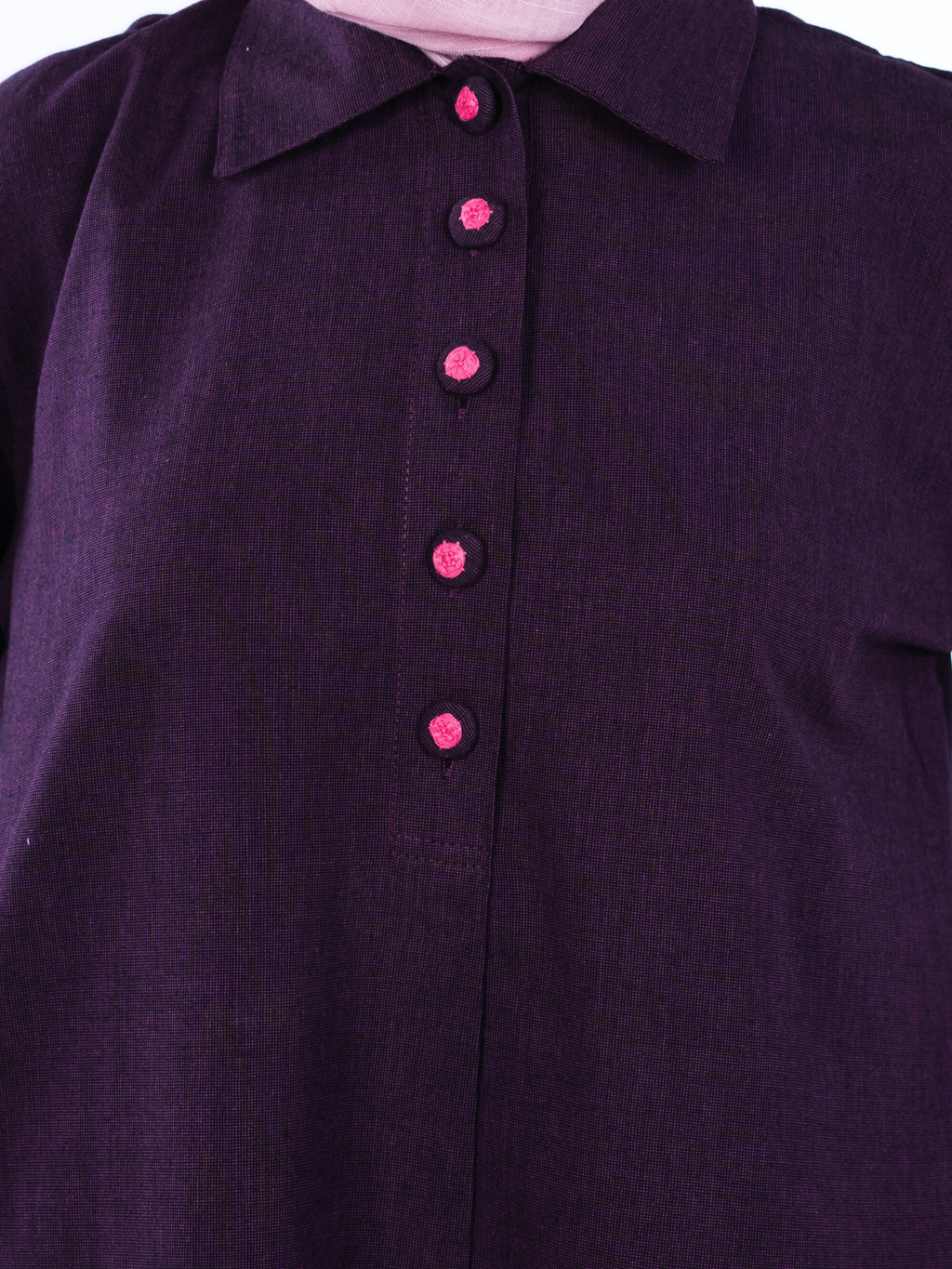Button-up Maxi Dress - Purple