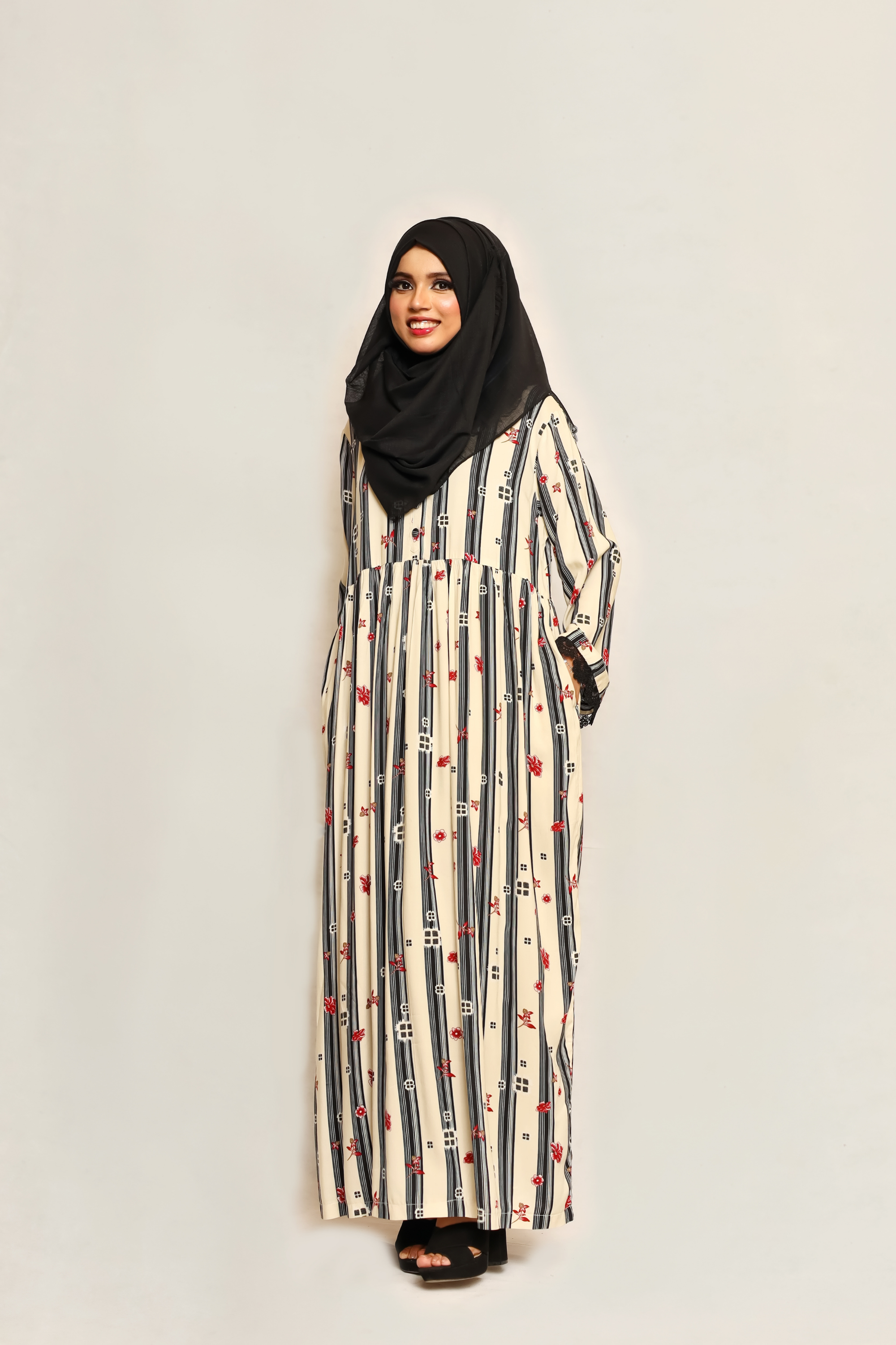 Maternity Maxi Dress - Crimson Bloom