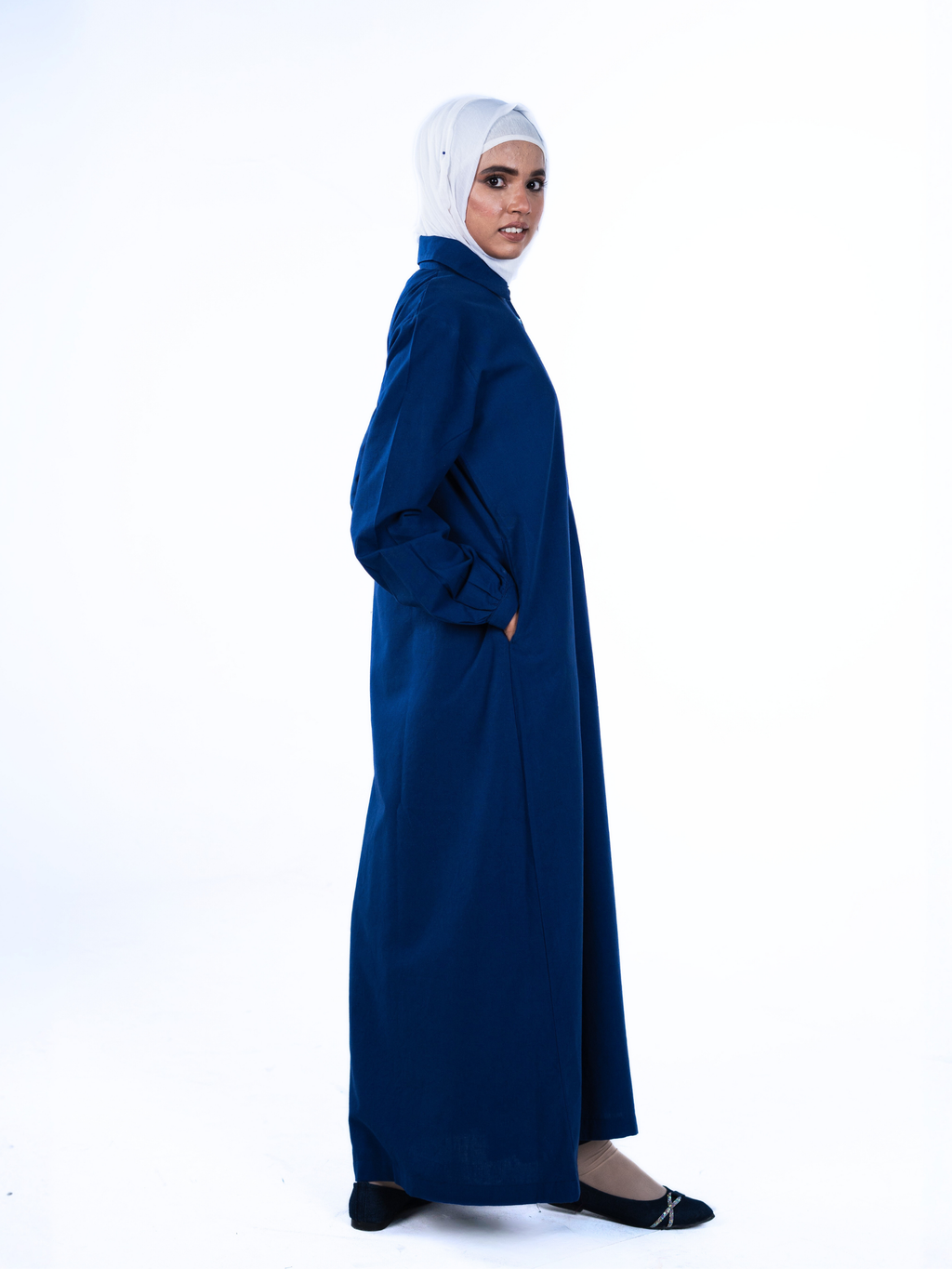 Button-up Maxi Dress - Azure