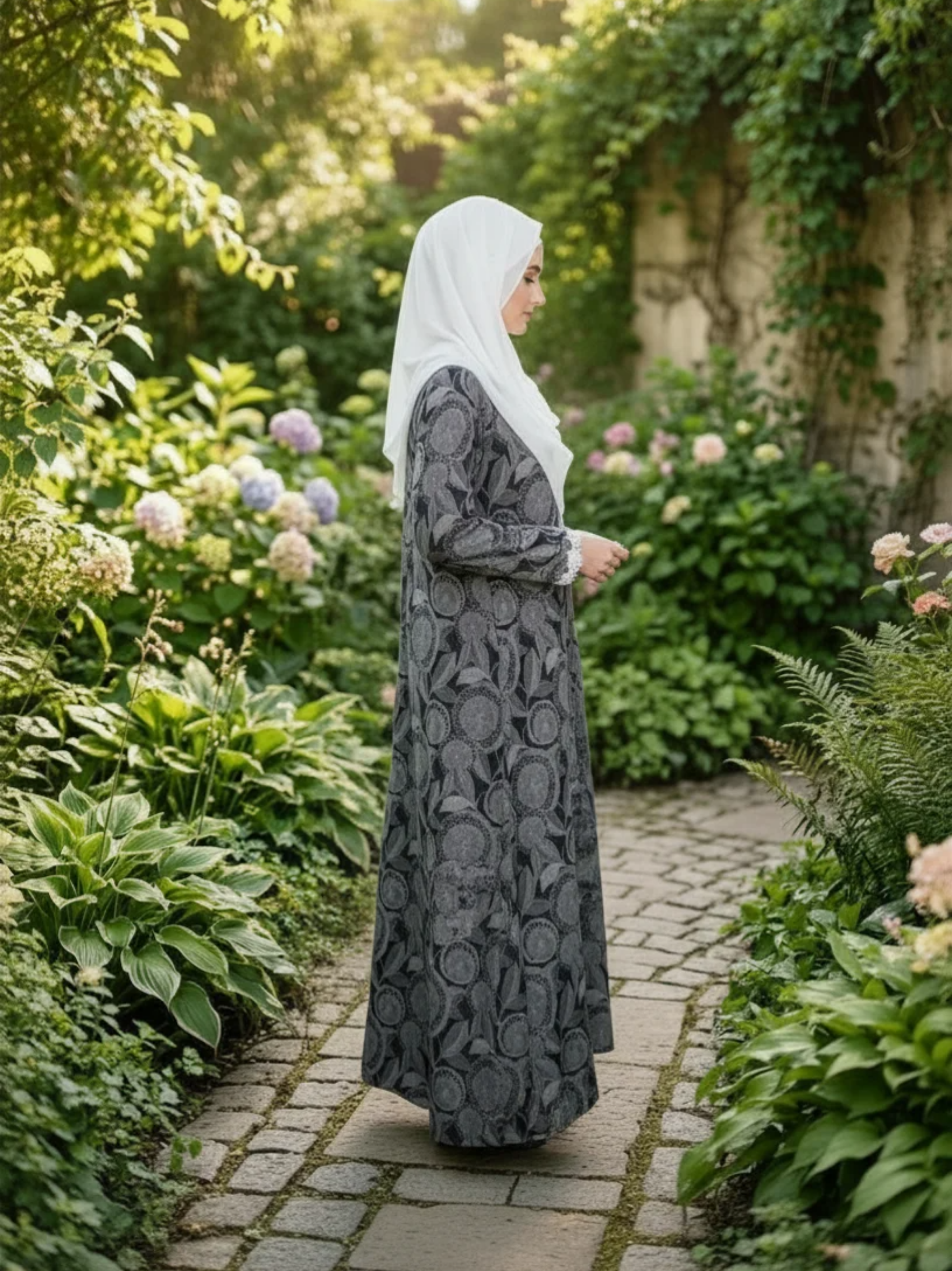 Printed Cotton Abaya – Botanica