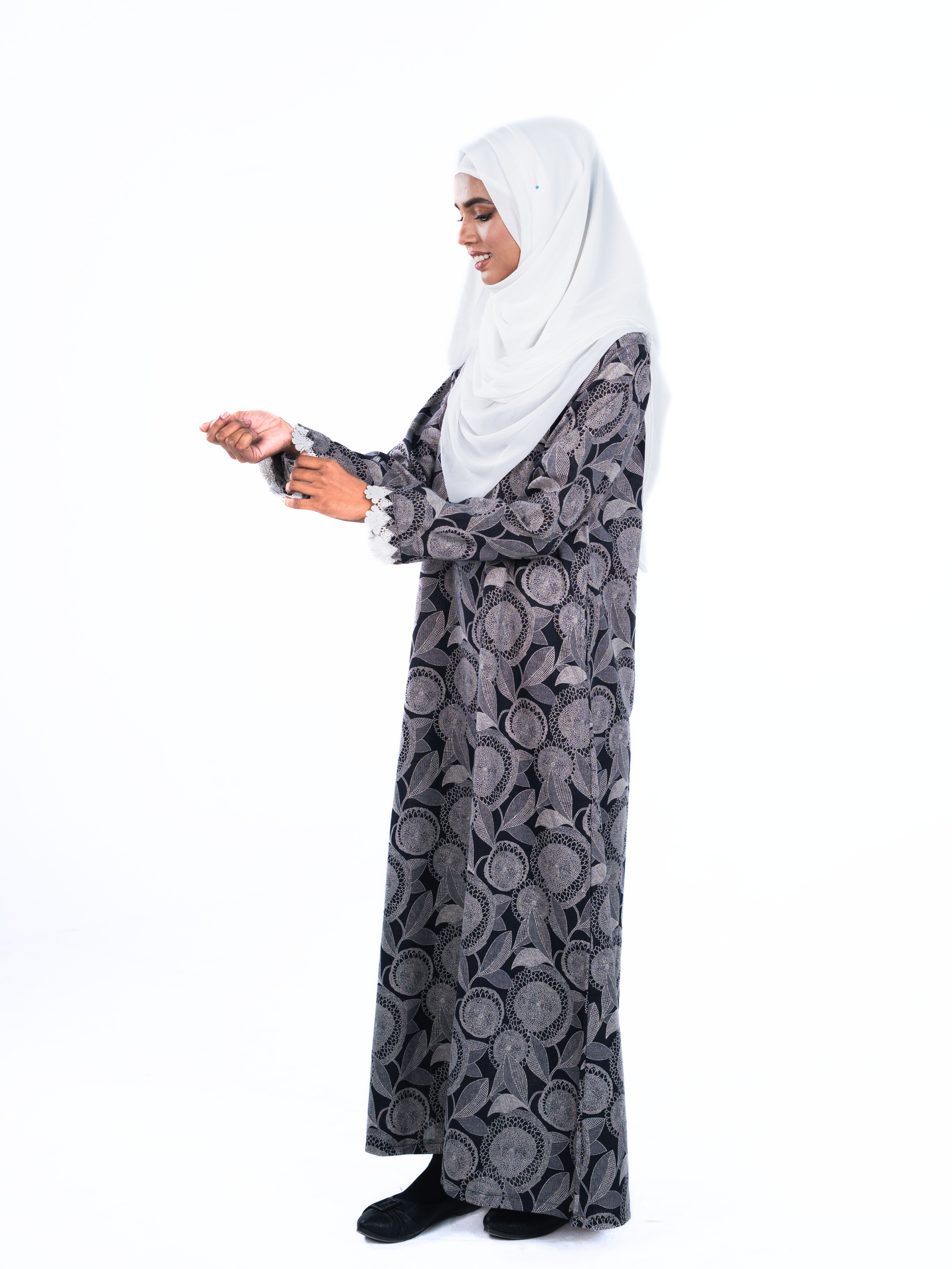 Printed Cotton Abaya – Botanica