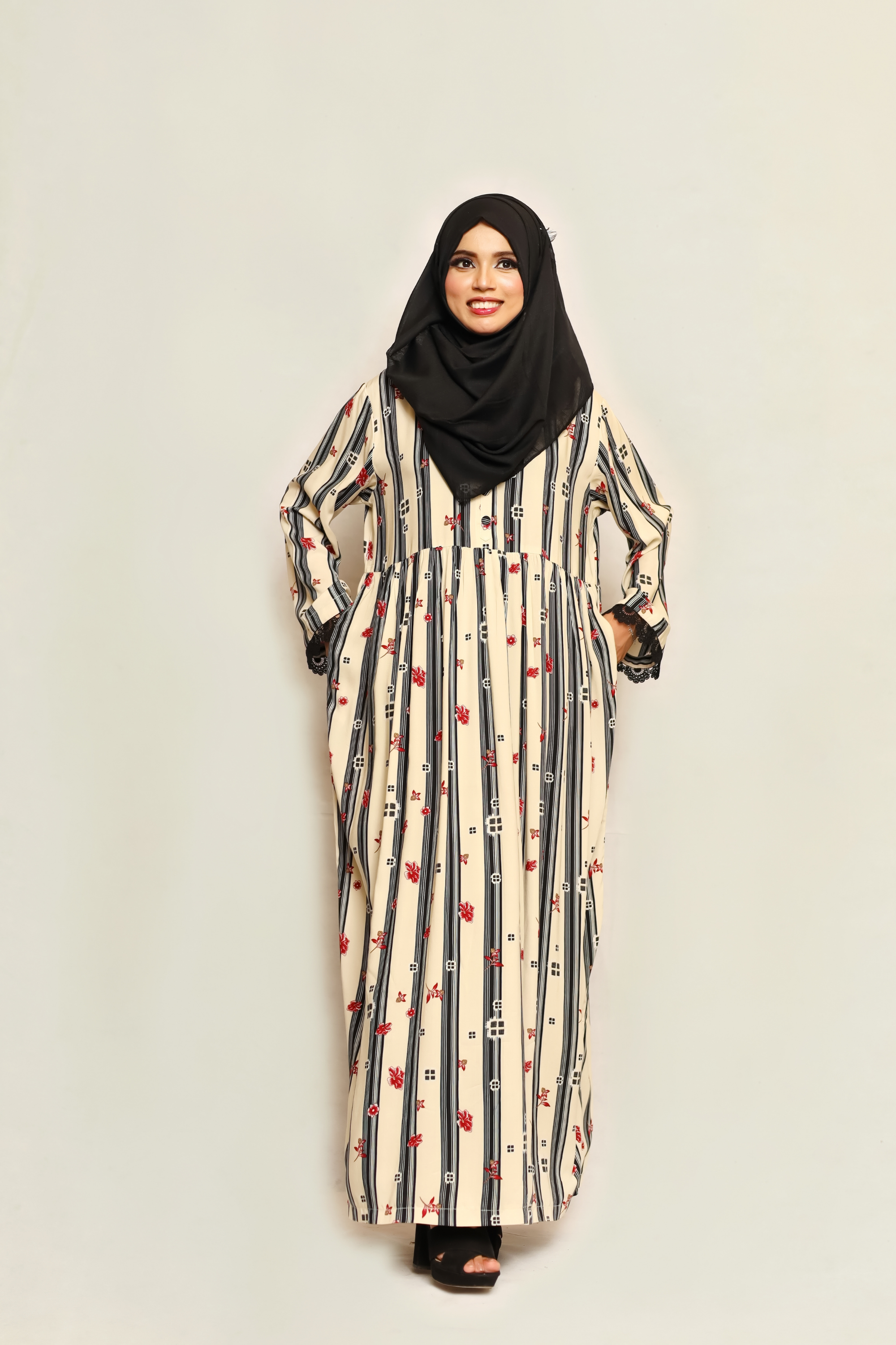 Maternity Maxi Dress - Crimson Bloom