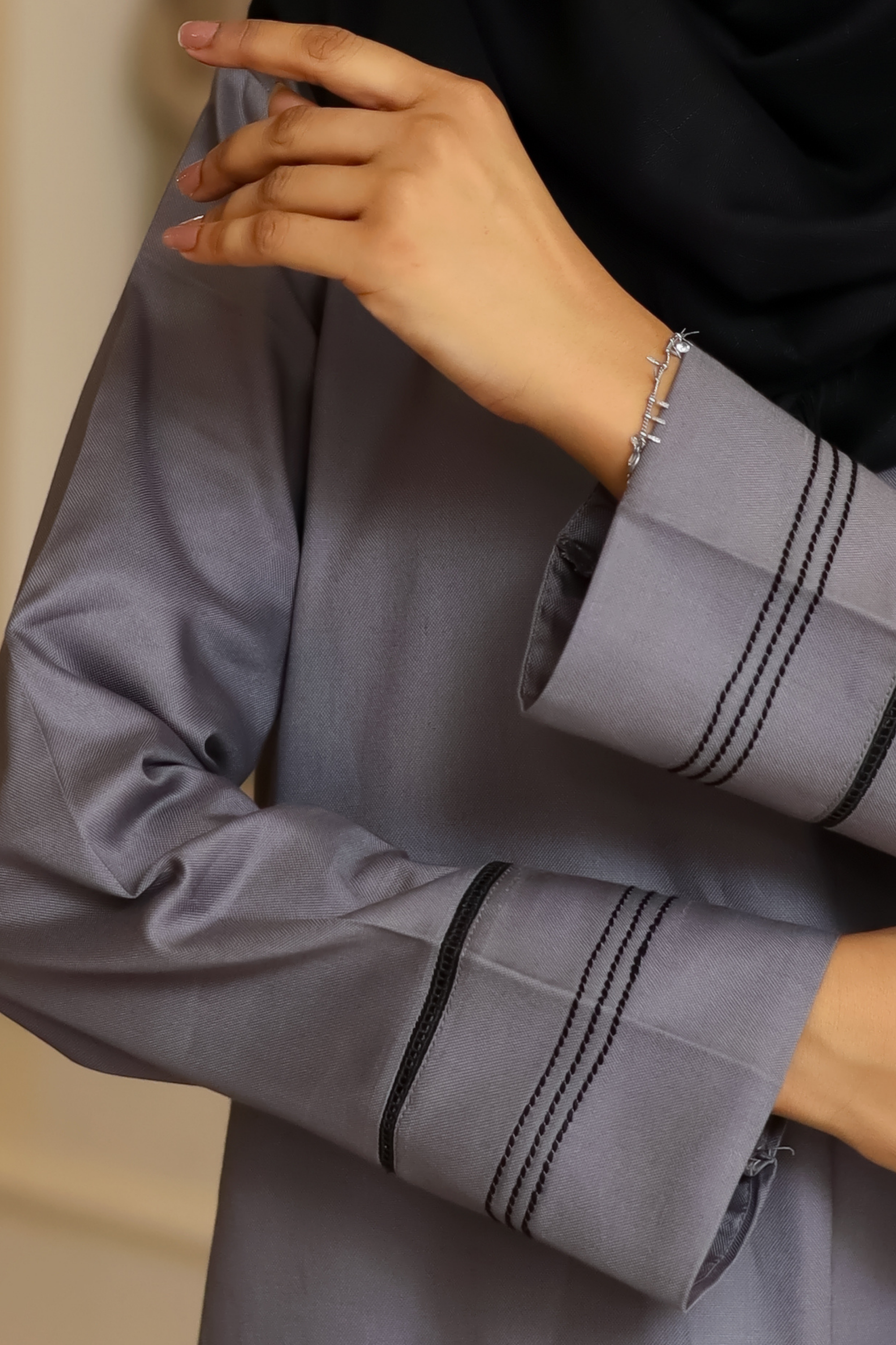 Signature Cotton Abaya – Stone