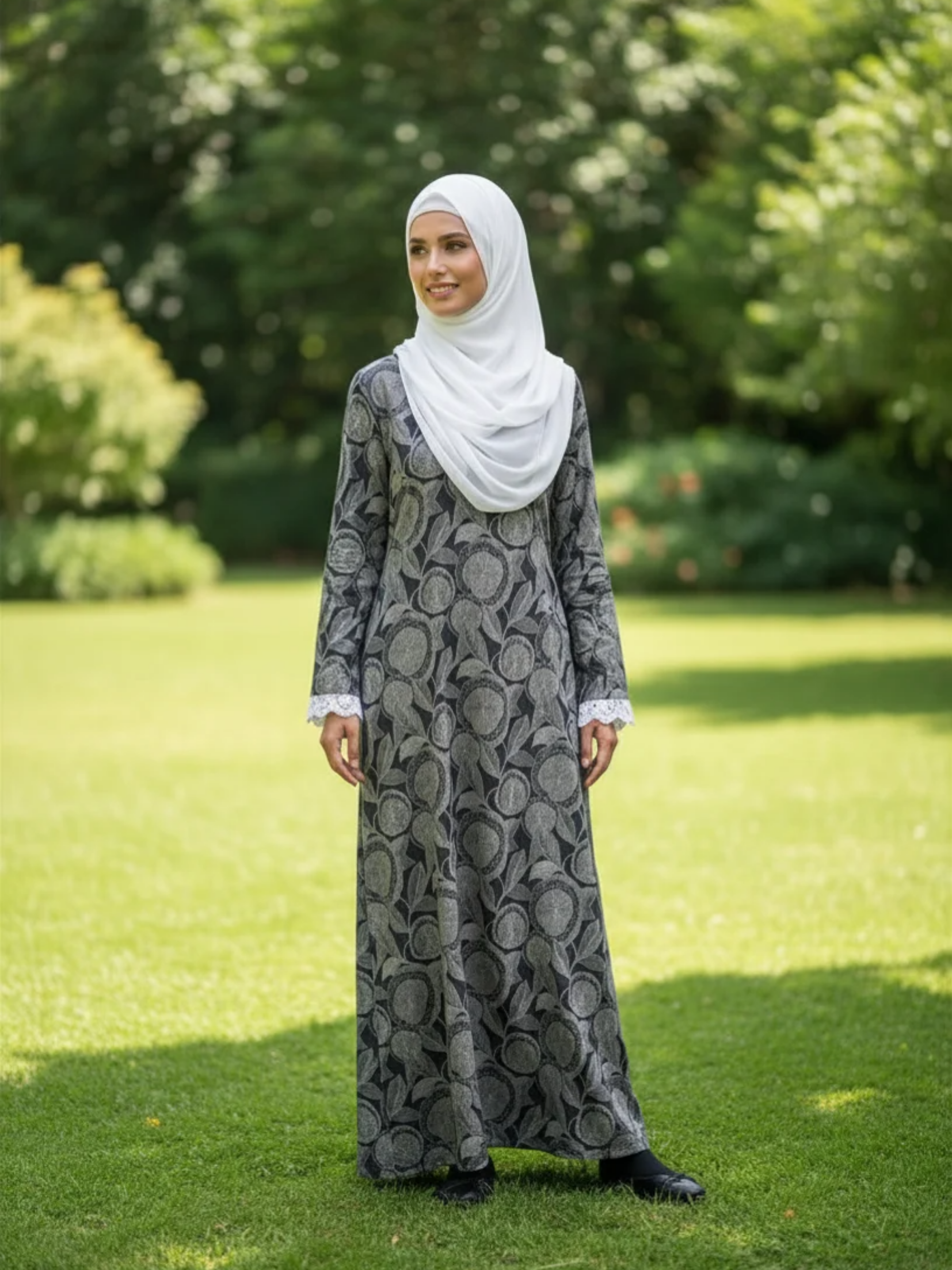 Printed Cotton Abaya – Botanica