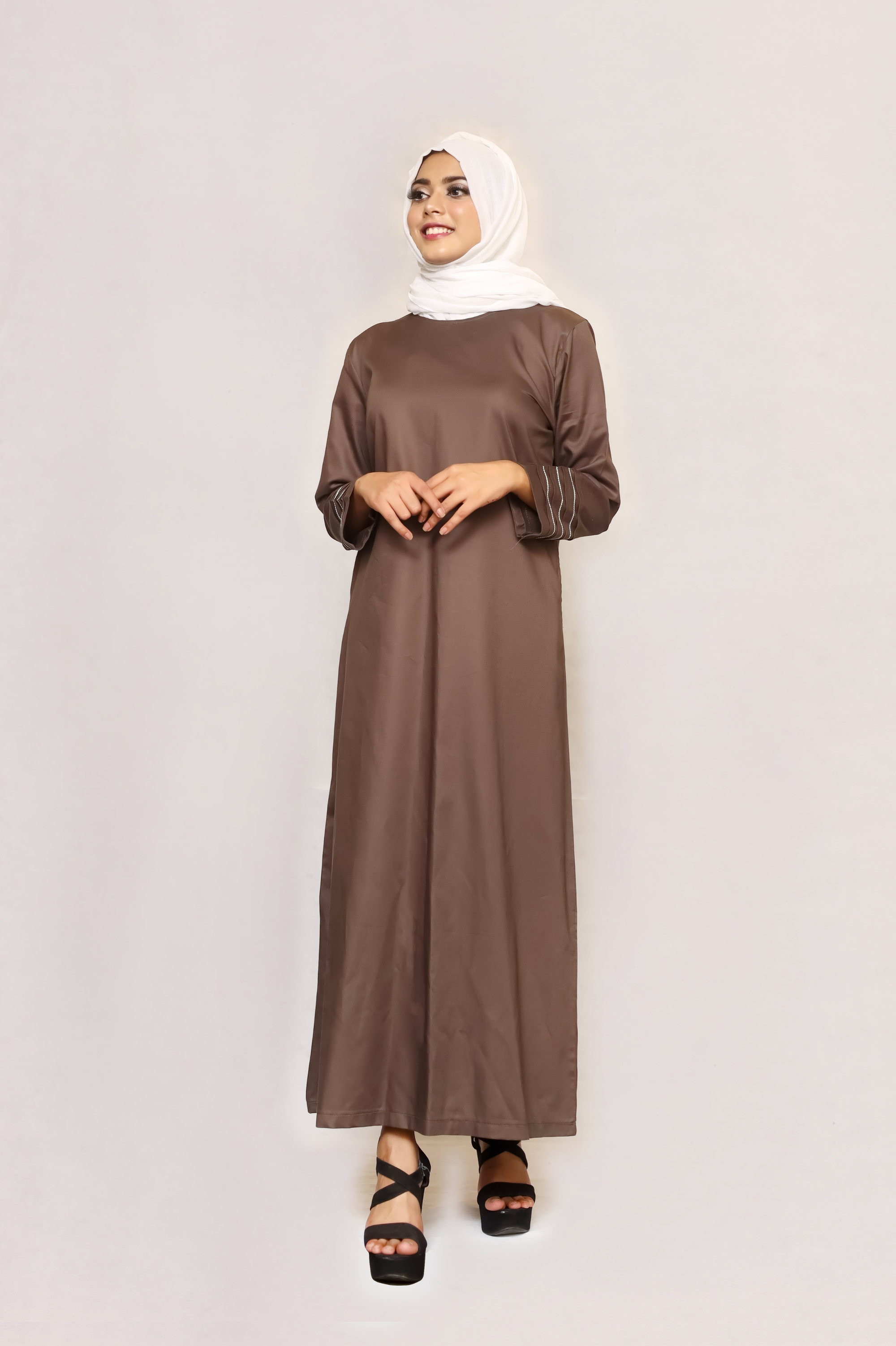 Signature Cotton Abaya – Espresso