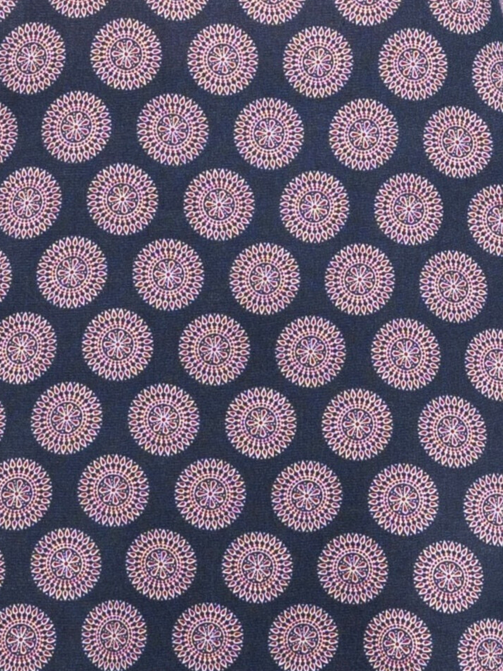 Printed Cotton Abaya – Dark Blue