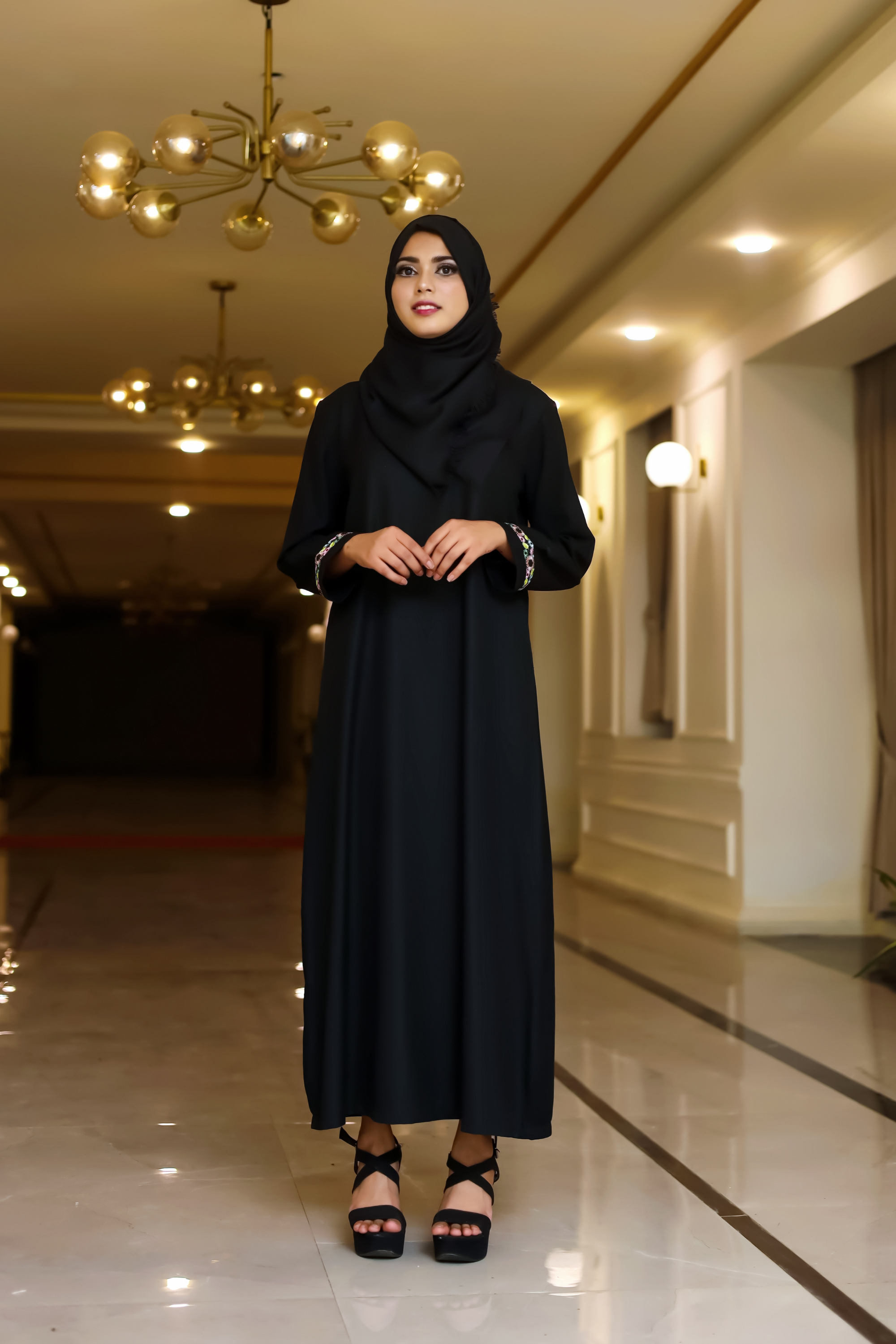 Signature Cotton Abaya – Black