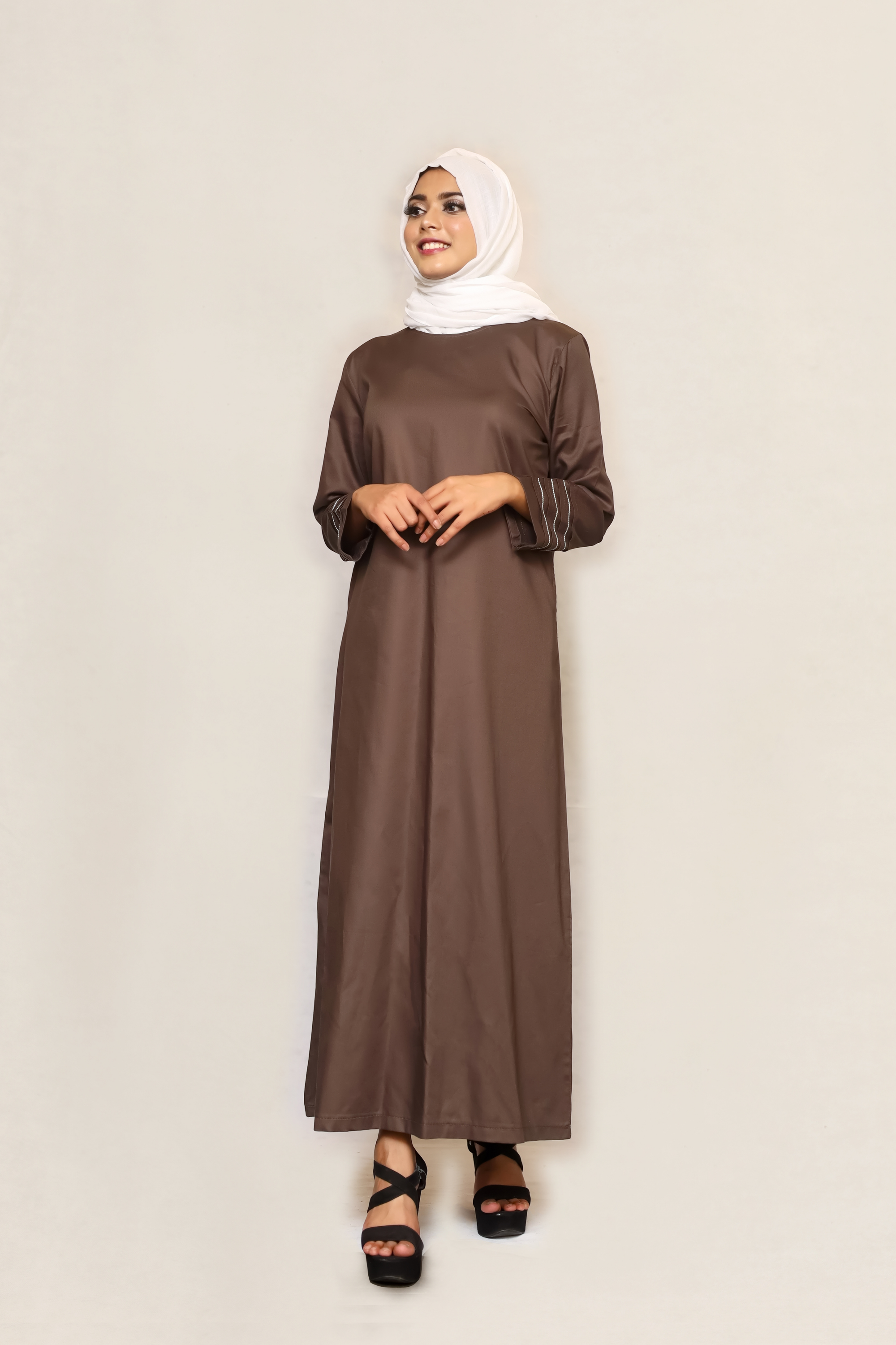 Signature Cotton Abaya – Espresso