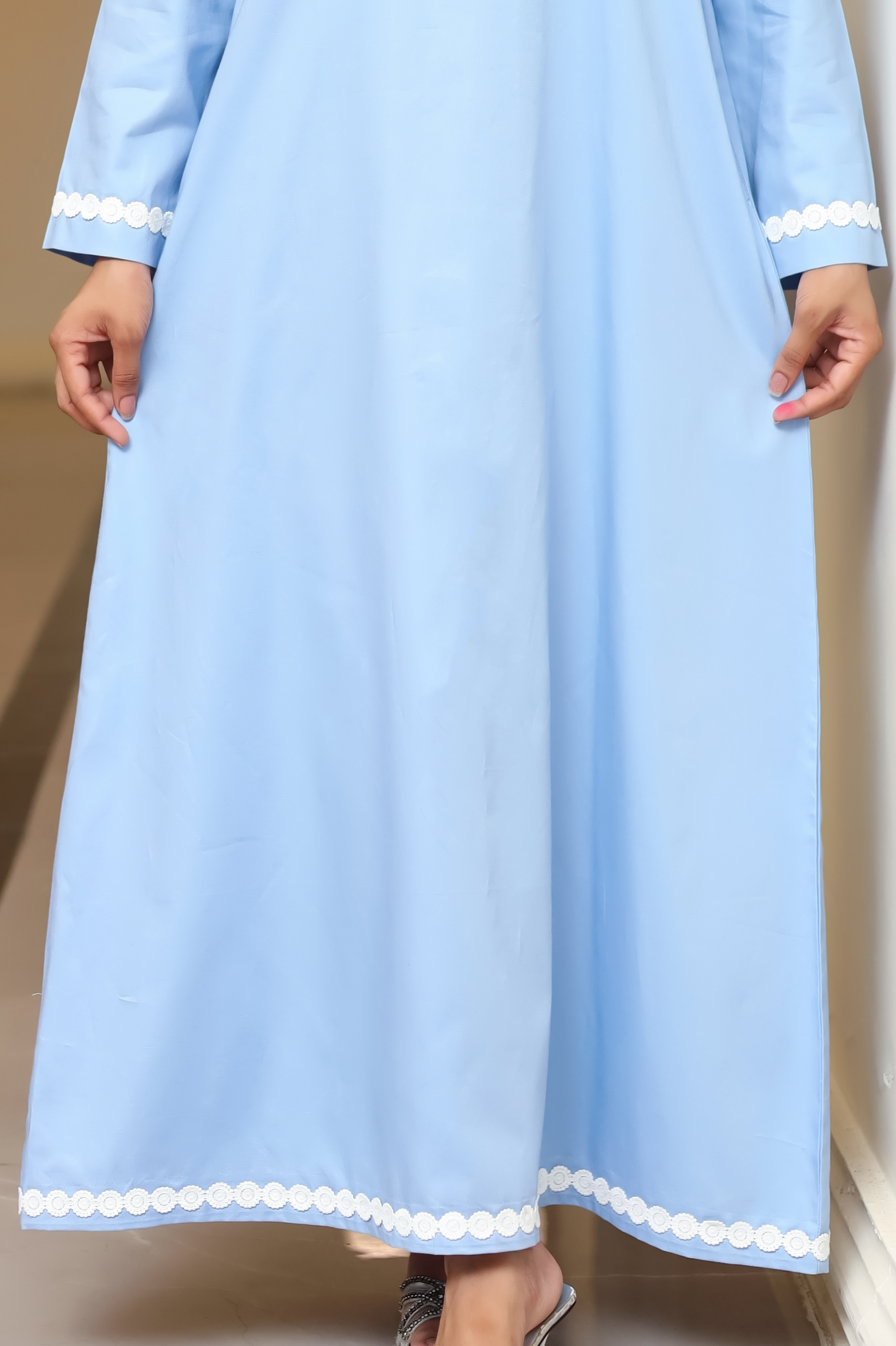 Signature Cotton Abaya – Sky
