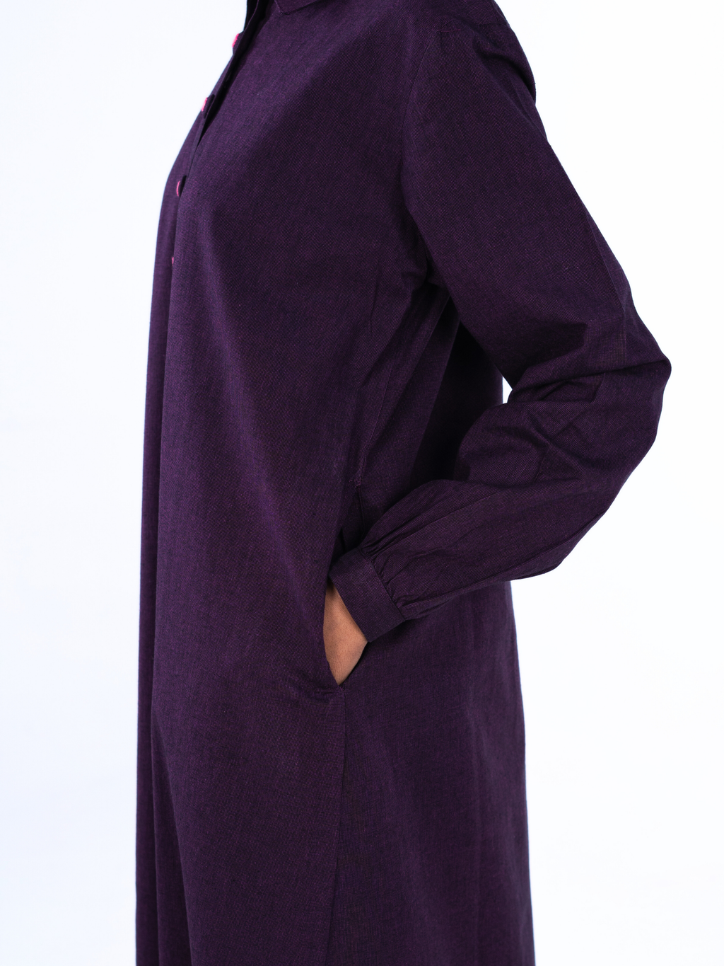 Button-up Maxi Dress - Purple