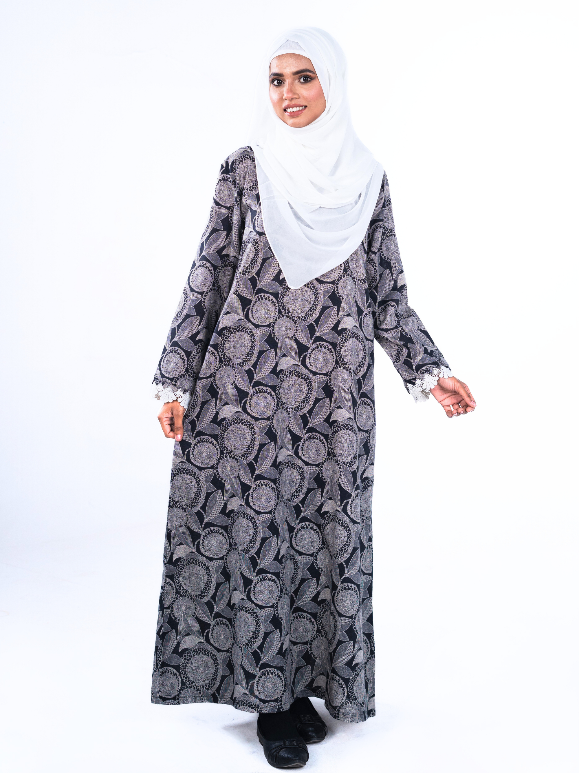 Printed Cotton Abaya – Botanica