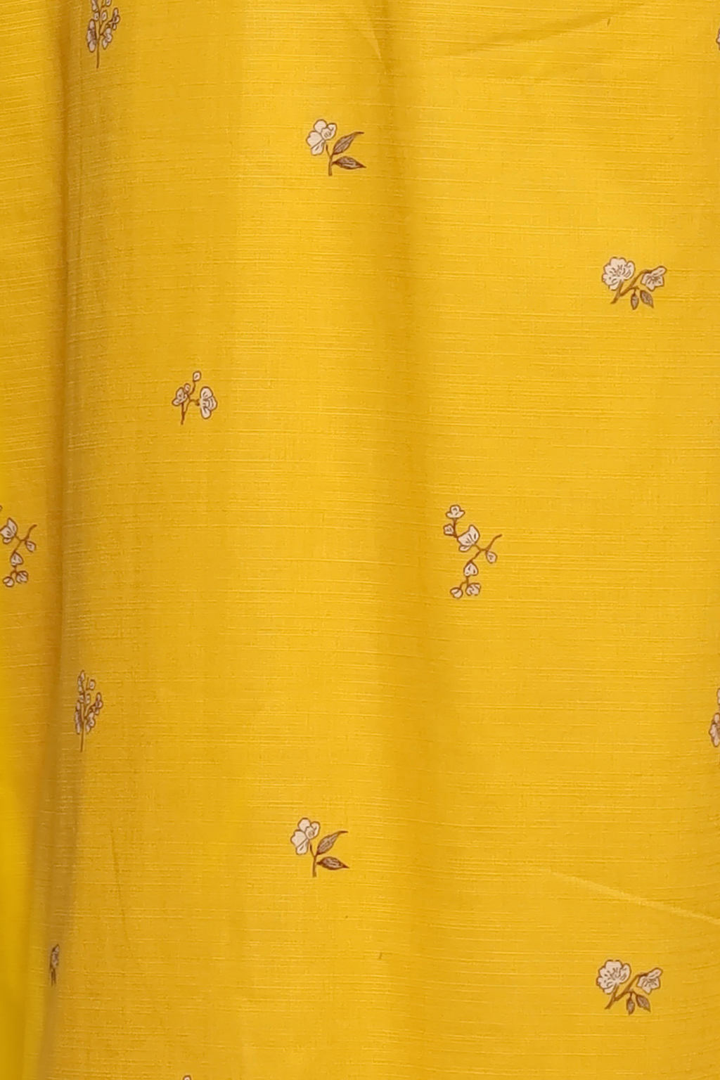 Printed Open Abaya - Yellow