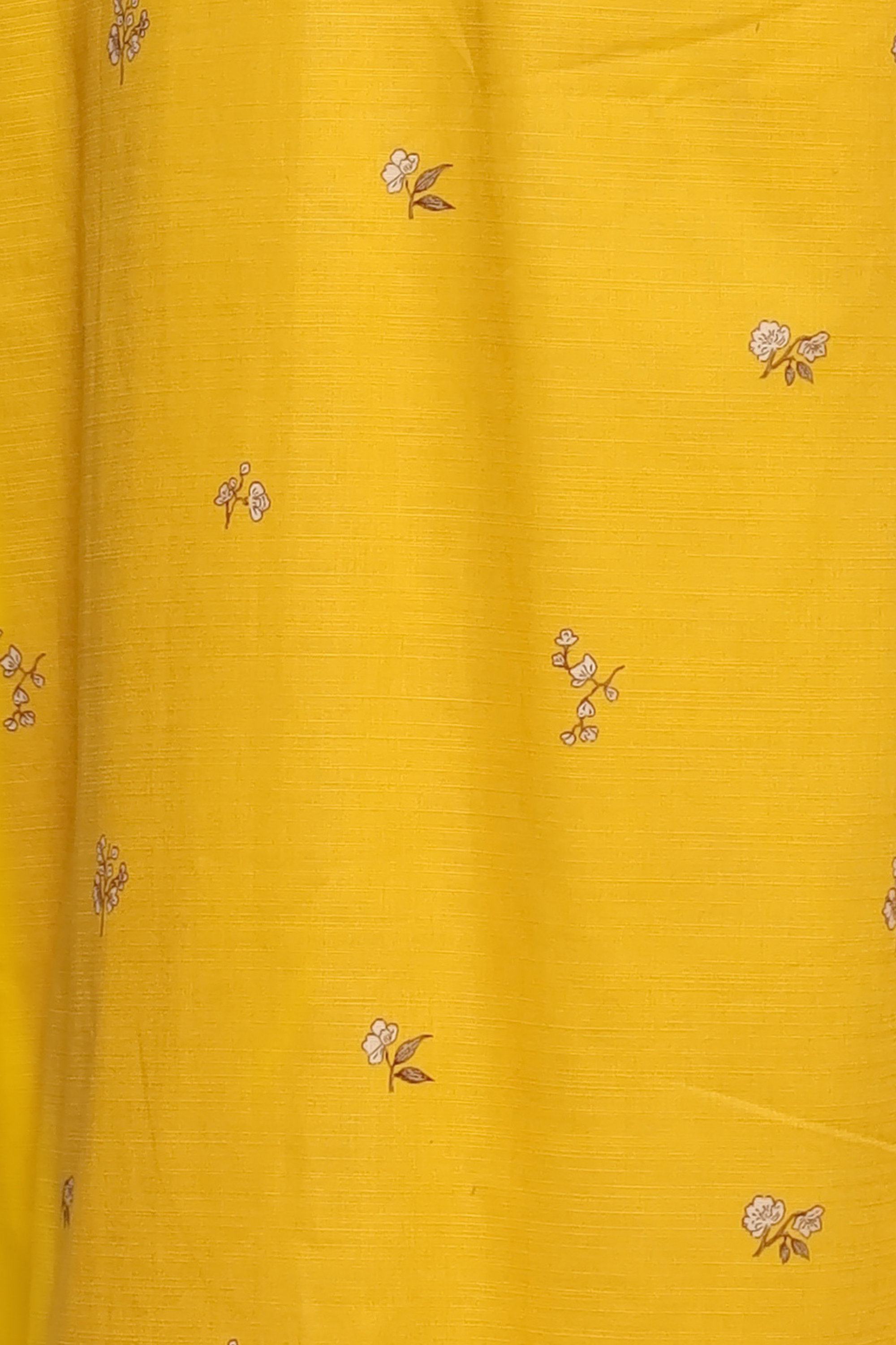 Printed Open Abaya - Yellow