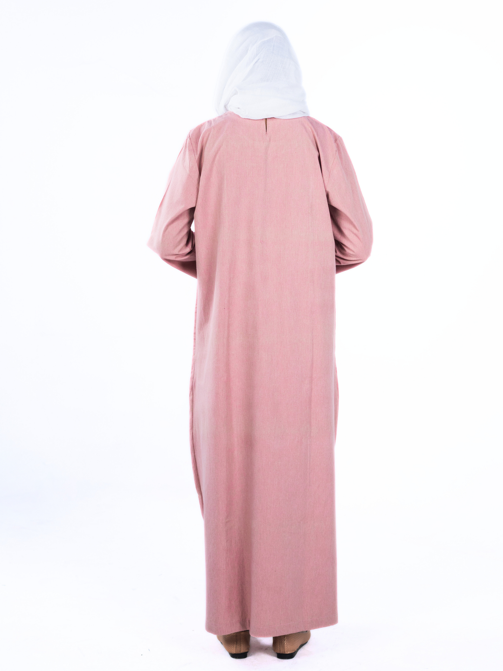 Embroidered Panelled Maxi Dress - Blush