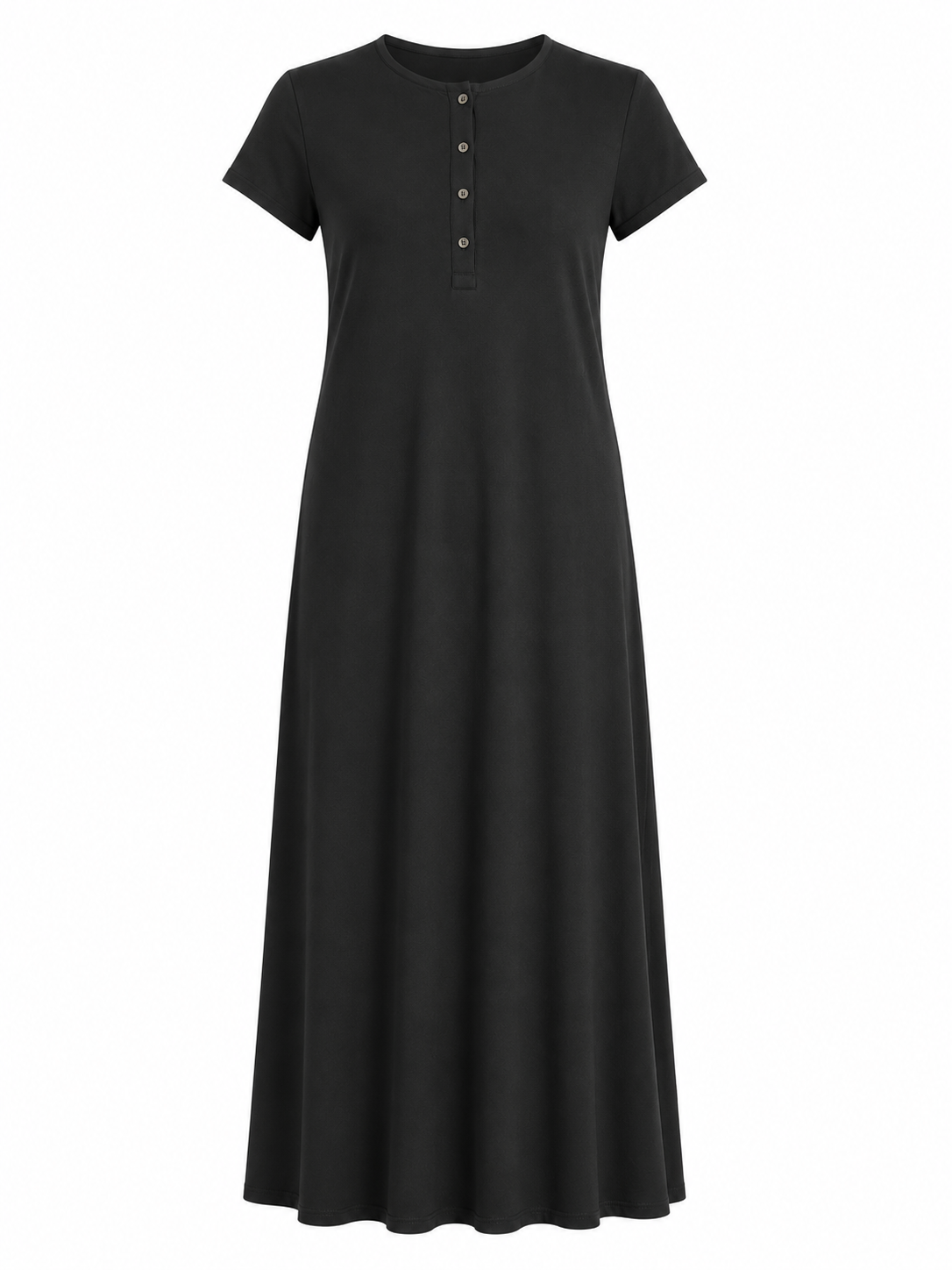 Essential Linen Slip Dress with Buttons