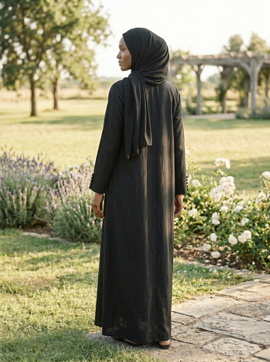 Hajj&Umrah | Premium Cotton Abaya in Ink
